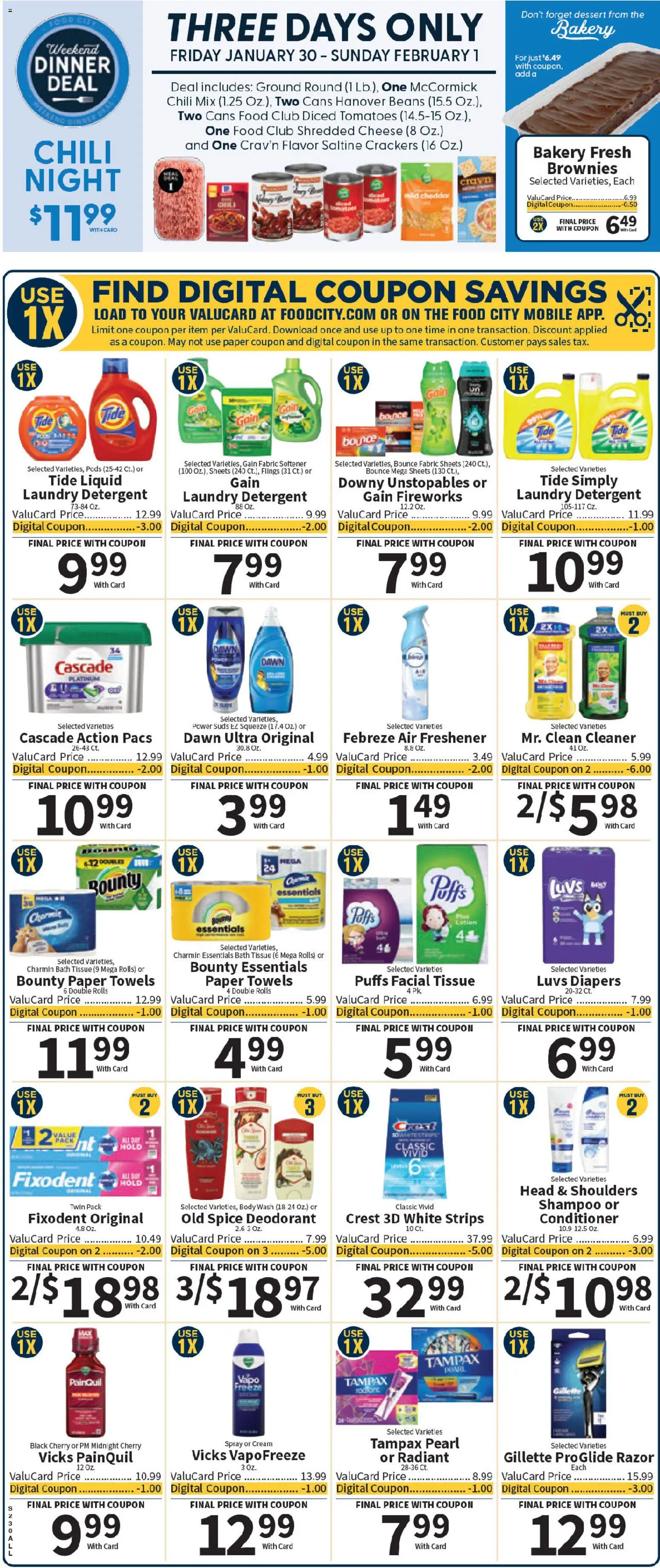 Food City Weekly Ad - valid from 28.01.2026 | Page: 2 | Products: Shampoo, Fabric softener, Detergent, Body Wash