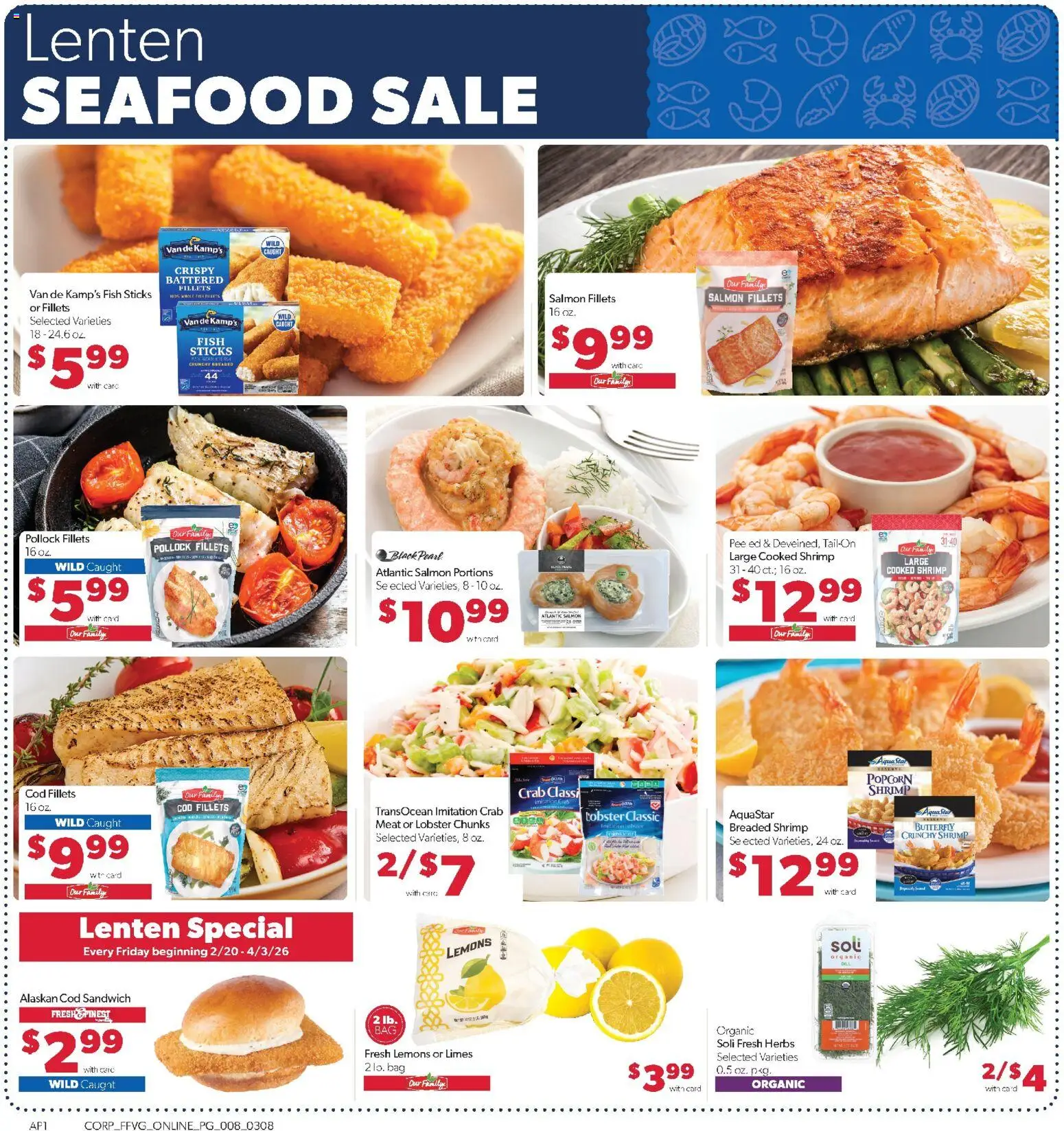 Family Fare Weekly Ad - MI - valid from 08.03.2026 | Page: 7 | Products: Fish, Seafood, Bag