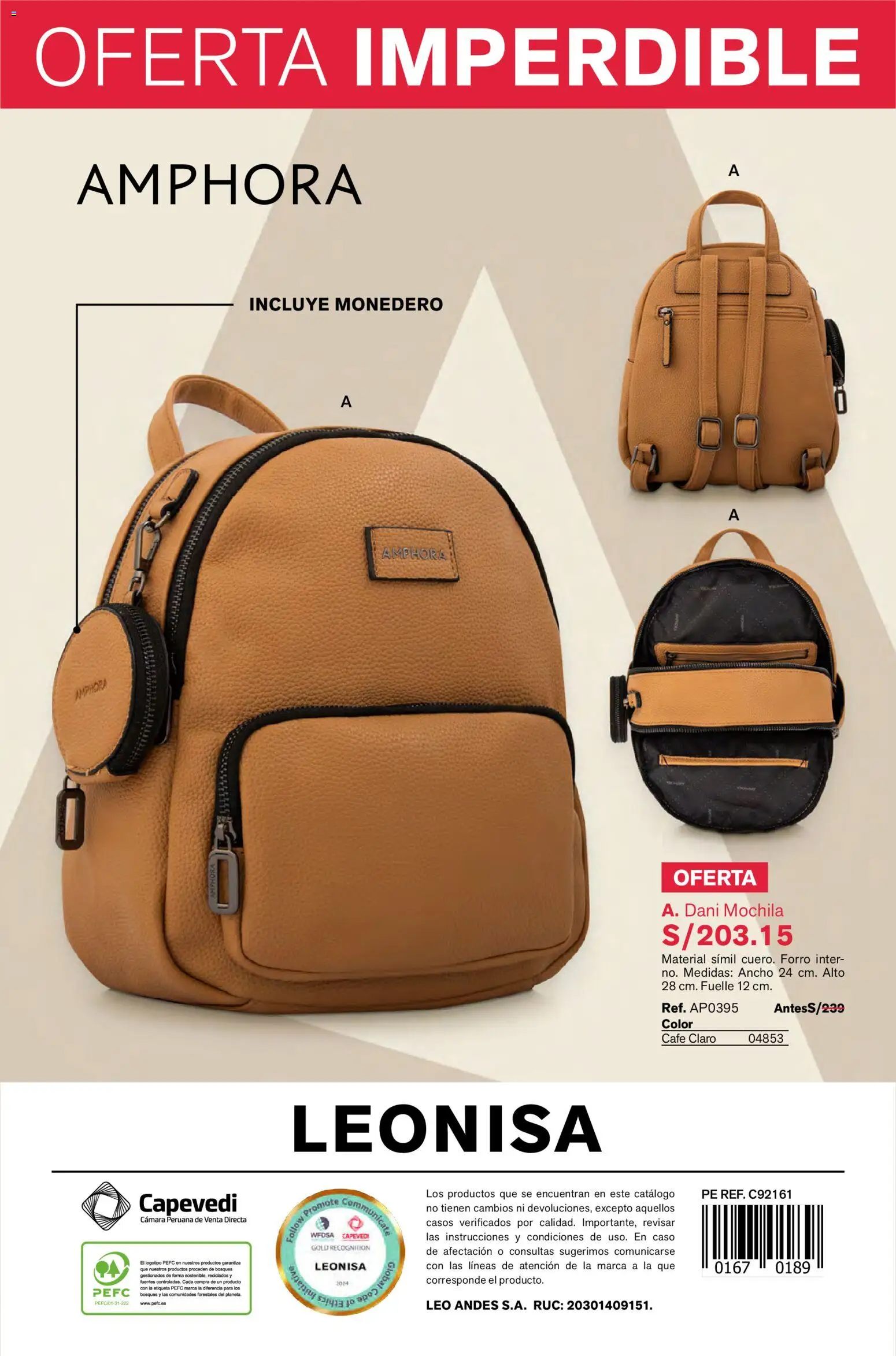 Catálogo Leonisa válido desde 16.01.2026 | Página: 78 | Productos: Café, Mochila, Cámara