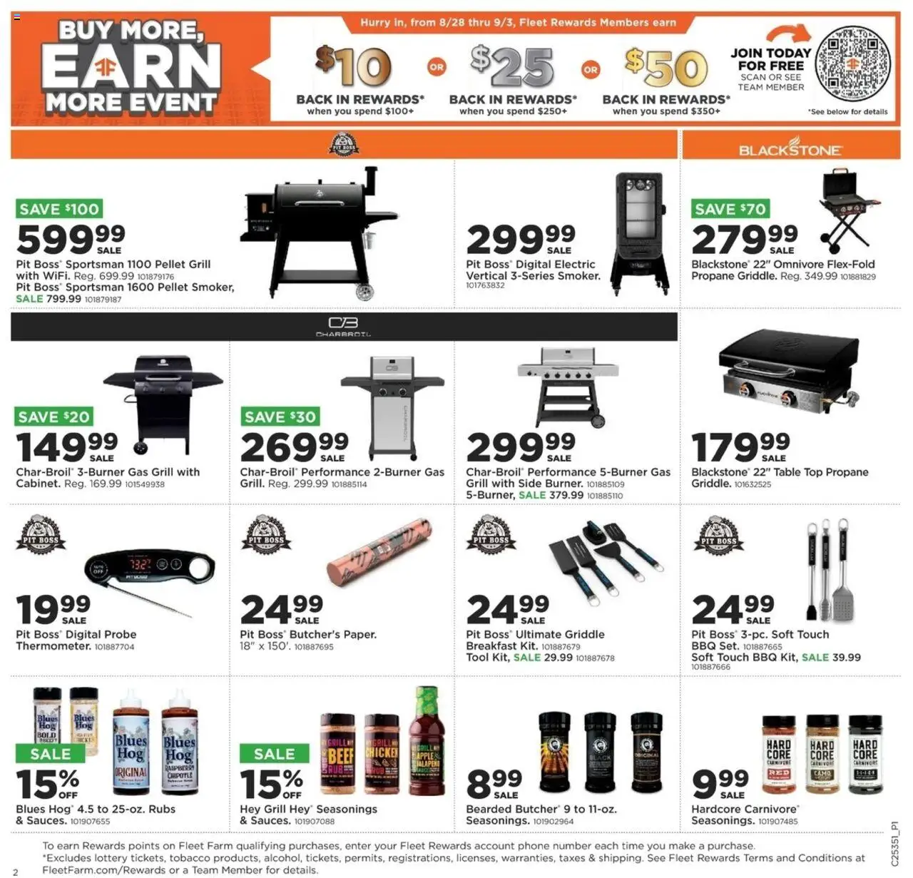 Mills Fleet Farm Weekly Ad - valid from 28.08.2025 | Page: 3 | Products: Table, Griddle, Phone, Grill