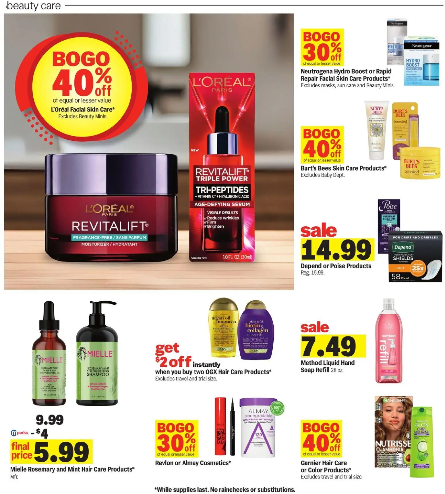 Meijer Weekly Ad - MI - valid from 01.04.2026 | Page: 40 | Products: Makeup Remover, Oil, Soap, Water
