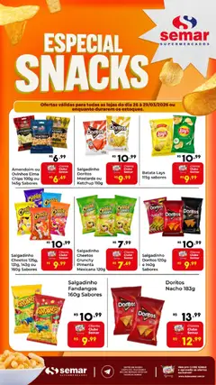 Semar Supermercado ofertas Especial Snacks - Pré-Visualização do folheto da loja Semar Supermercado, válido de 26.03.2026