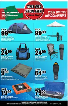 Preview of Bi-Mart weekly ads valid from 01.12.2025 | Page: 5 | Products: Chair, Tent, Bag, Stove