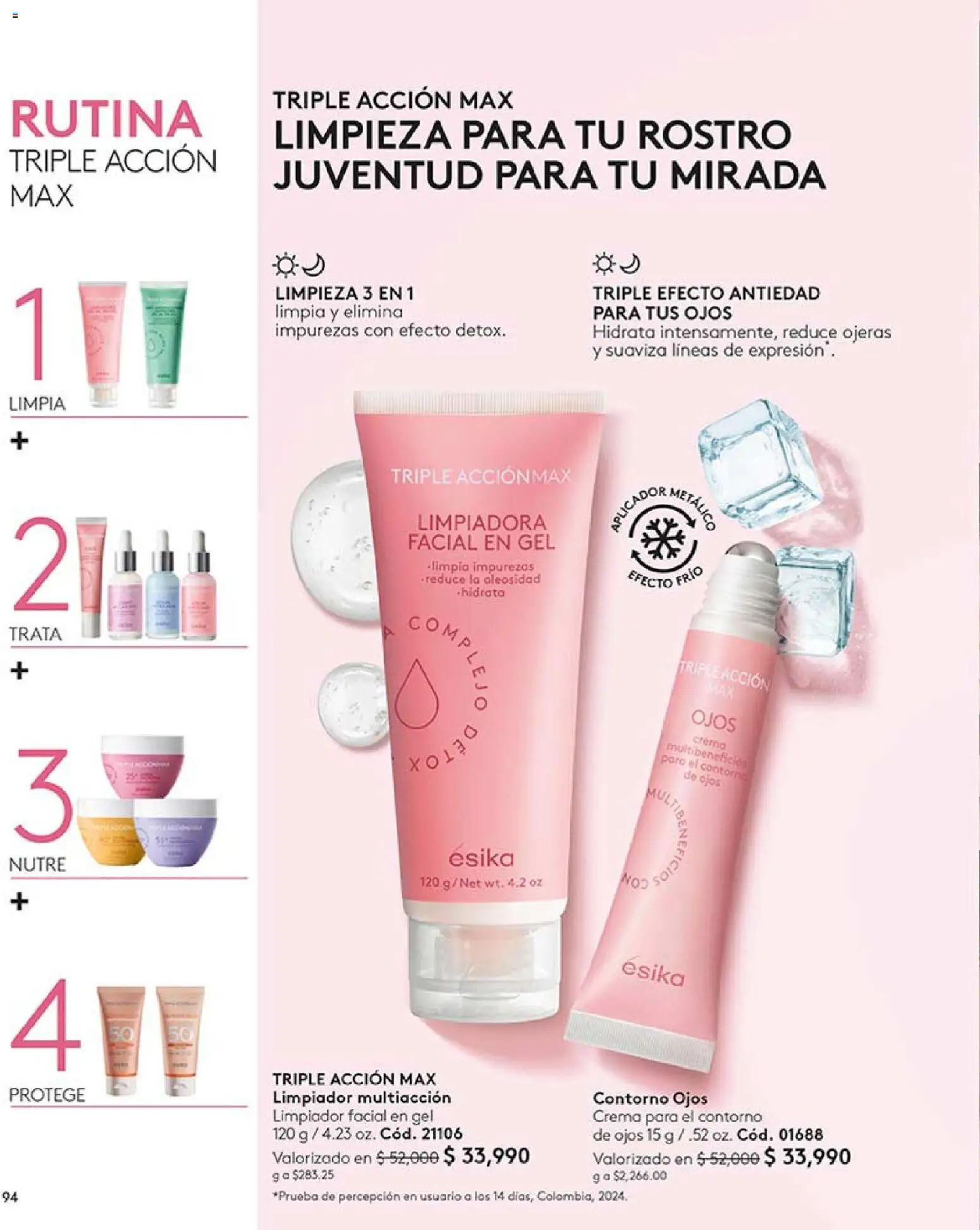 Ésika revista - valida desde el 03.11.2025 | Página: 106 | Productos: Crema, Limpiador facial, Contorno, Contorno de ojos