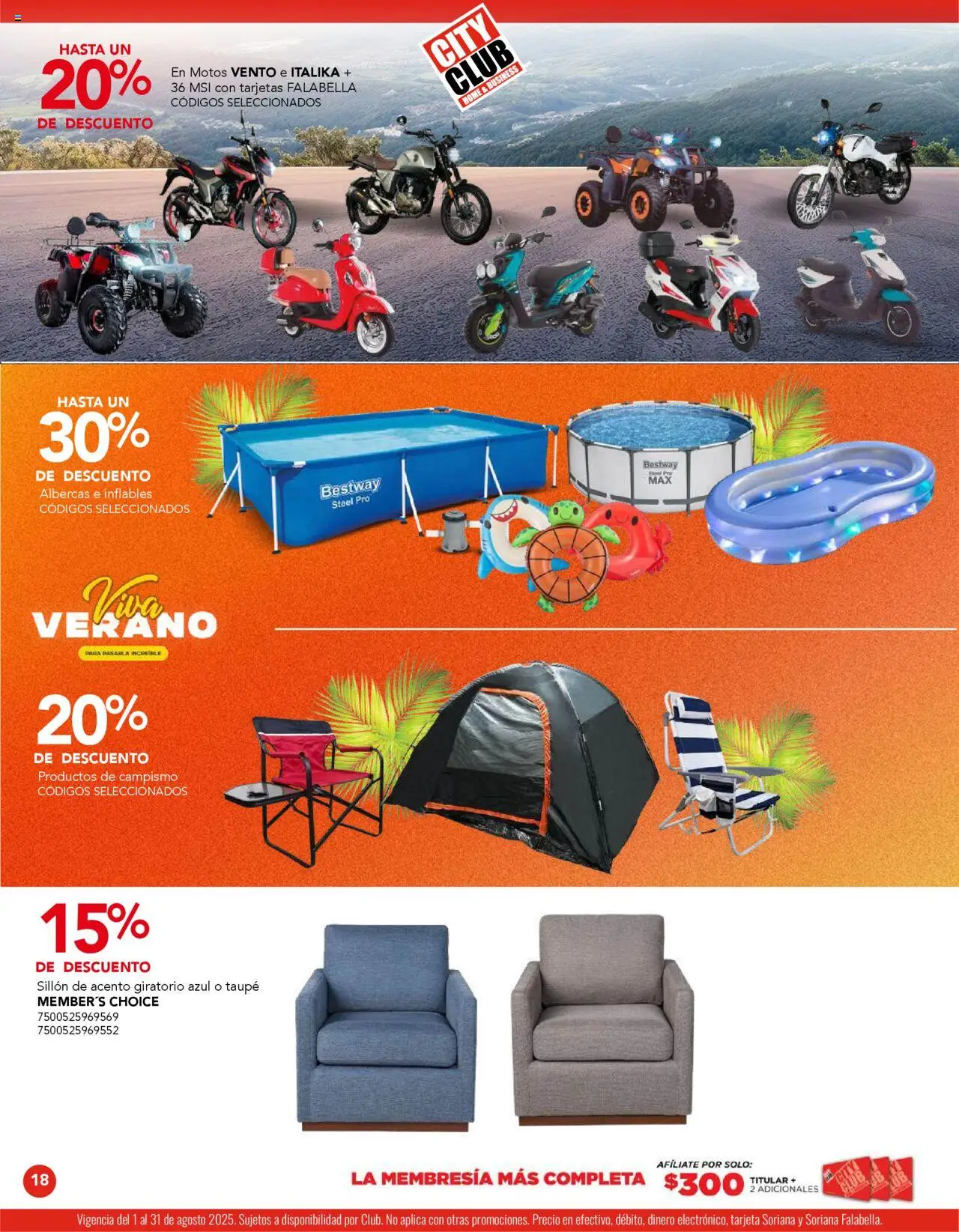 Nuevas ofertas de City Club válidas en toda la República Mexicana desde el 01.08.2025. ¡Encuentra las mejores ofertas en City Club - Catálogo! | Página: 18 | Productos: Sillón