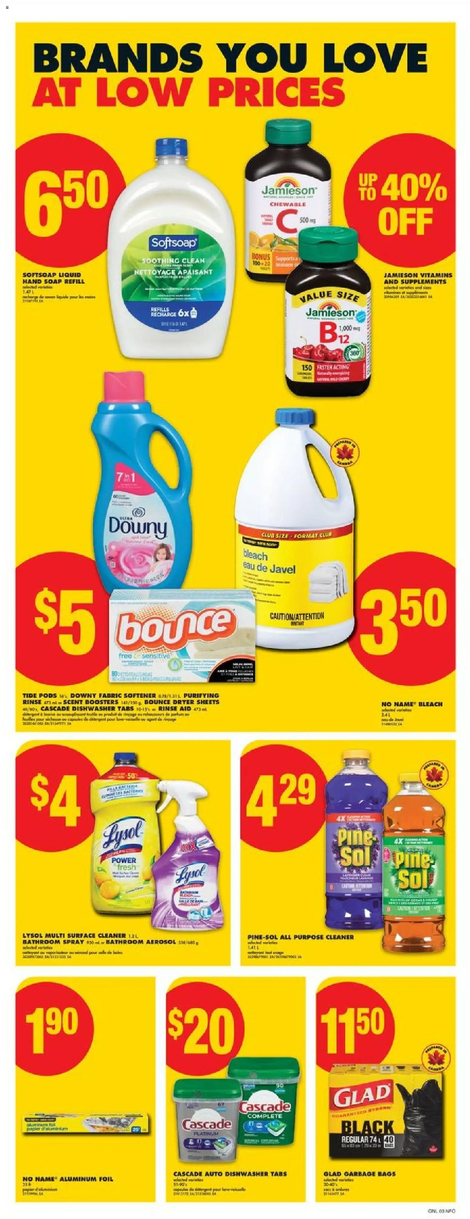 No Frills flyer valid from 26.02.2026 | Page: 9 | Products: Dryer, Dishwasher, Soap, Fabric softener