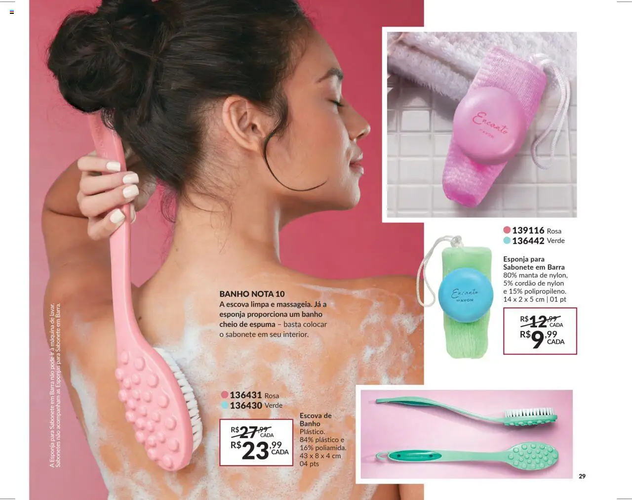 Avon Folheto - válido de 26.09.2025 | Página: 29 | Produtos: Esponja, Escova, Sabonete
