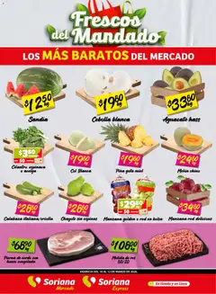 Vista previa de Soriana Frescos del Mandado Mercado: Coah, Chih y Dur, nuevo folleto de la tienda, válido en México a partir del 10.03.2026