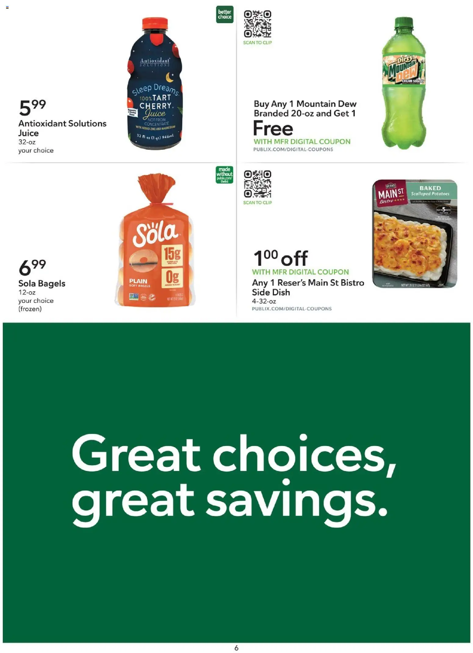Publix Extra Savings - valid from 18.04.2026 | Page: 6 | Products: Magnesium, Zinc, Juice, Cream