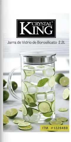 Vista previa de Jarra de Vidrio de Borosilicato 2.2L, Glass jar with borosilicate, 2.2L capacity., nuevo folleto de la tienda, válido en México a partir del 06.04.2026 | Página: 15 | Productos: Jarra