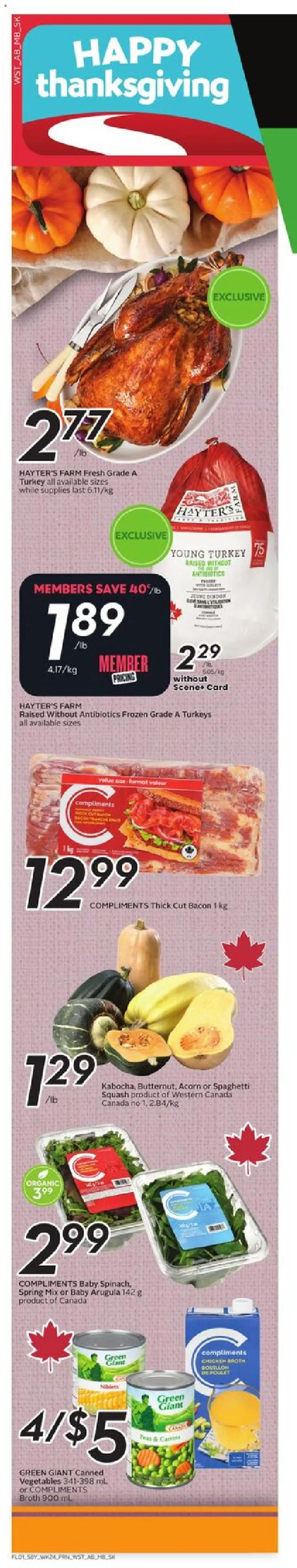 Safeway flyer valid from 09.10.2025 | Page: 2 | Products: Turkey, Chicken