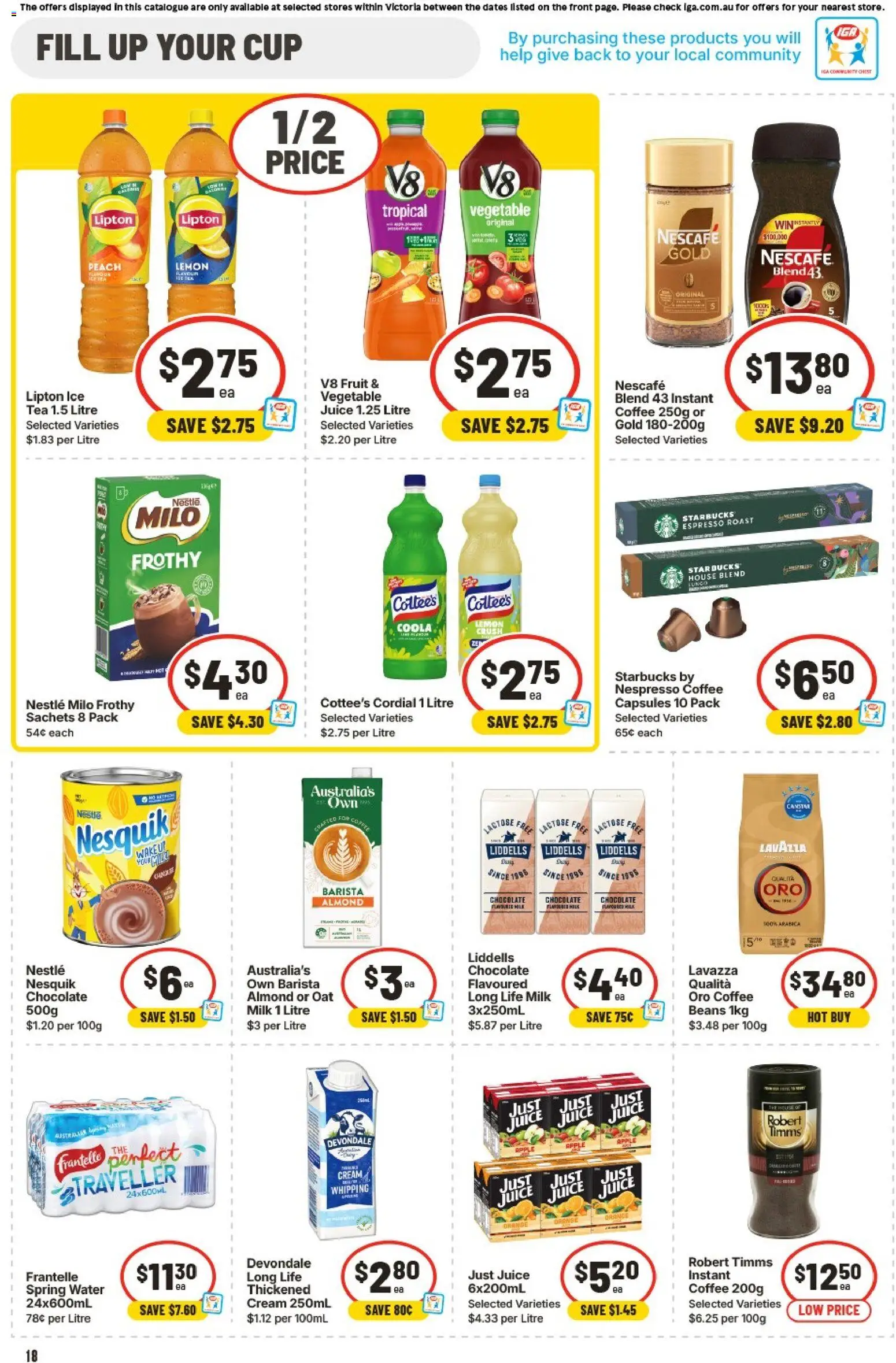 IGA catalogue - valid from 04.02.2026 | Page: 24 | Products: Coffee, Tea, Lemon, Peach