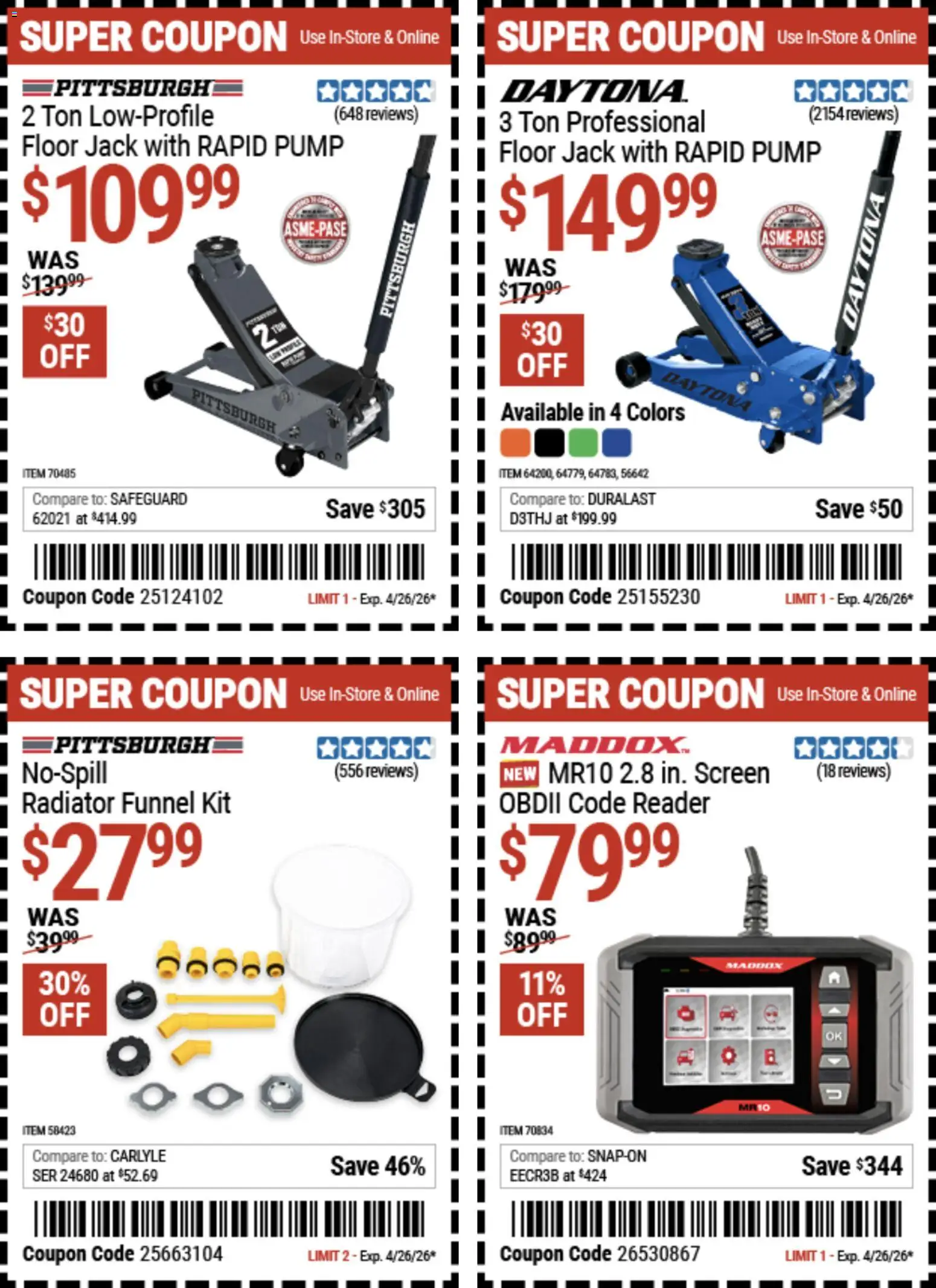 Harbor Freight Weekly Ad - valid from 14.04.2026 | Page: 16 | Products: Pump, Radiator