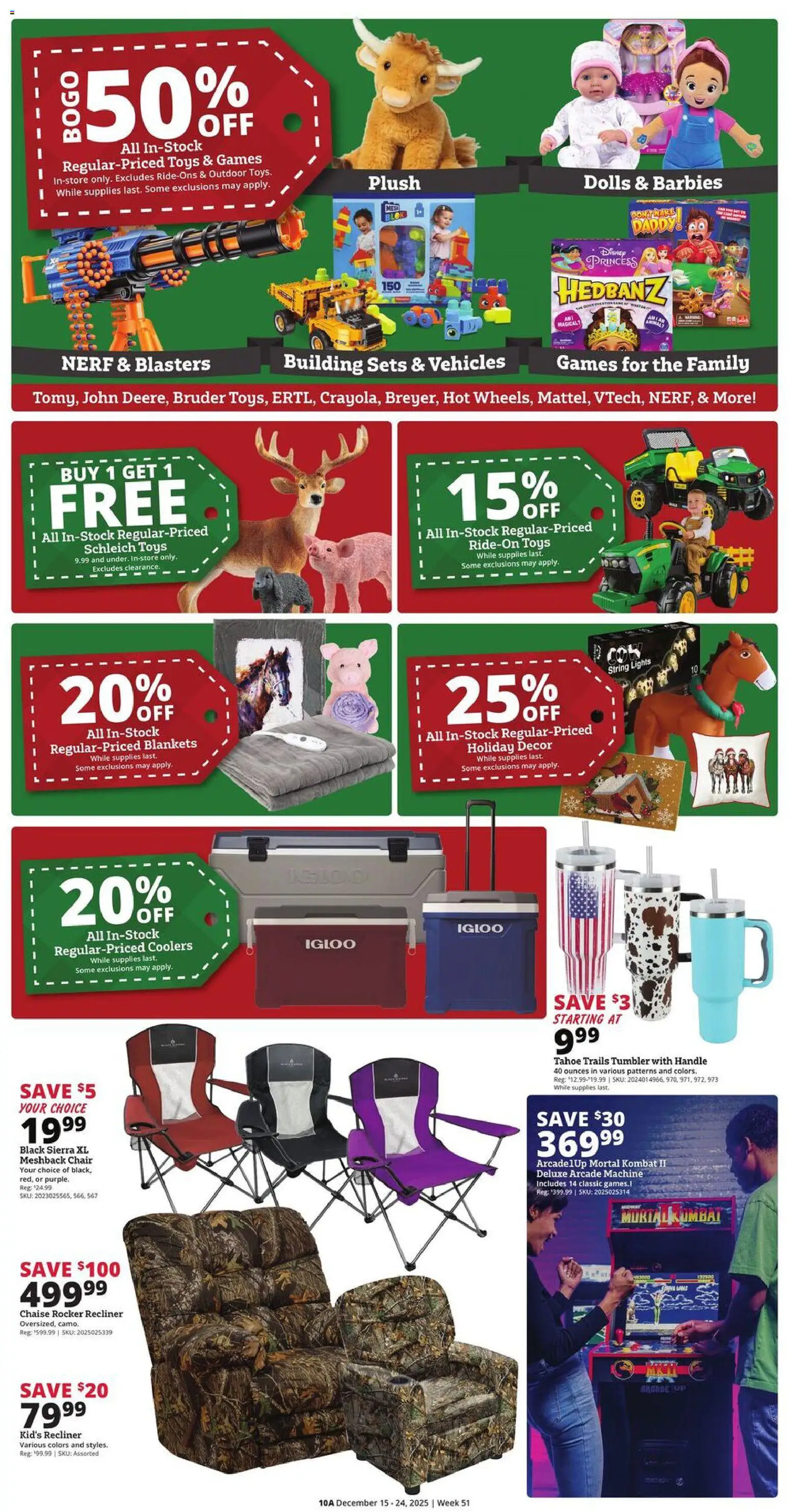 Rural King Weekly Ad - valid from 15.12.2025 | Page: 10 | Products: Chair, Recliner