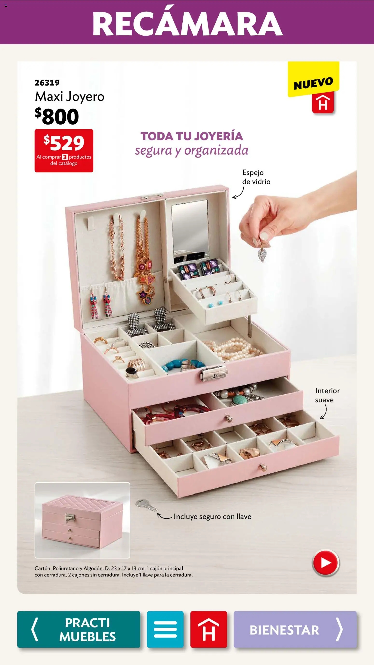 Nuevas ofertas de Betterware válidas en toda la República Mexicana desde el 04.05.2026. ¡Encuentra las mejores ofertas en Betterware campaña 5 2026! | Página: 16 | Productos: Espejo, Llave