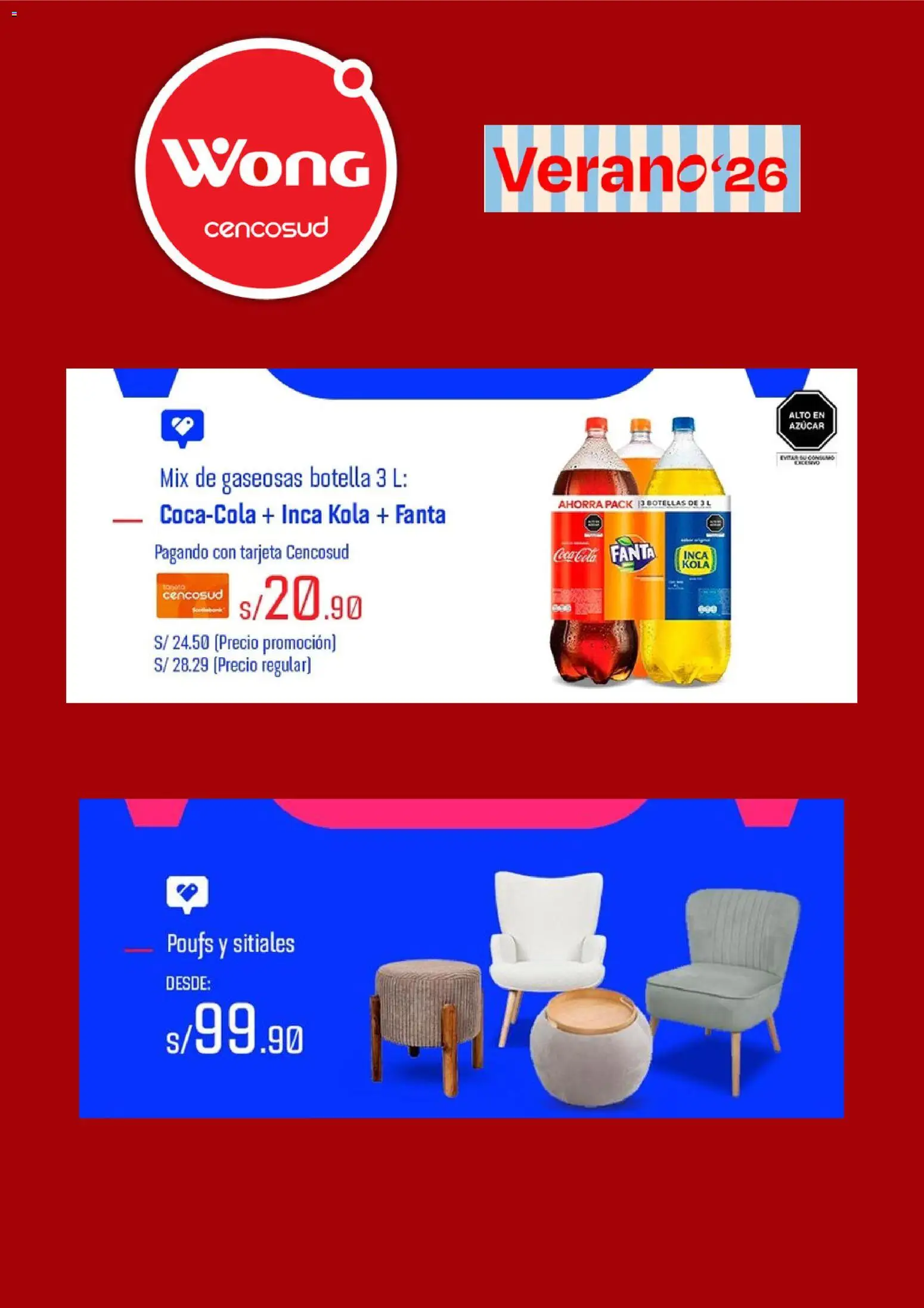 Catálogo Wong válido desde 20.04.2026 | Página: 6 | Productos: Gaseosas