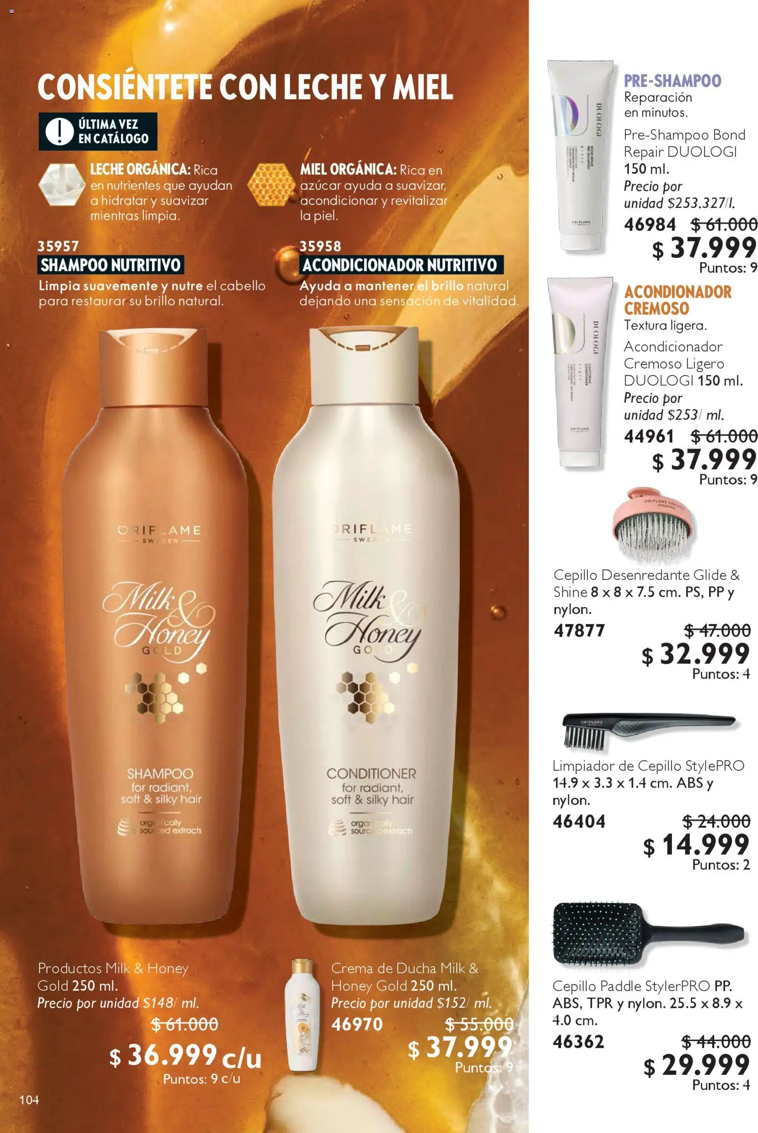 Oriflame revista - valida desde el 06.12.2025 | Página: 104 | Productos: Azucar, Limpiador, Cepillo, Acondicionador