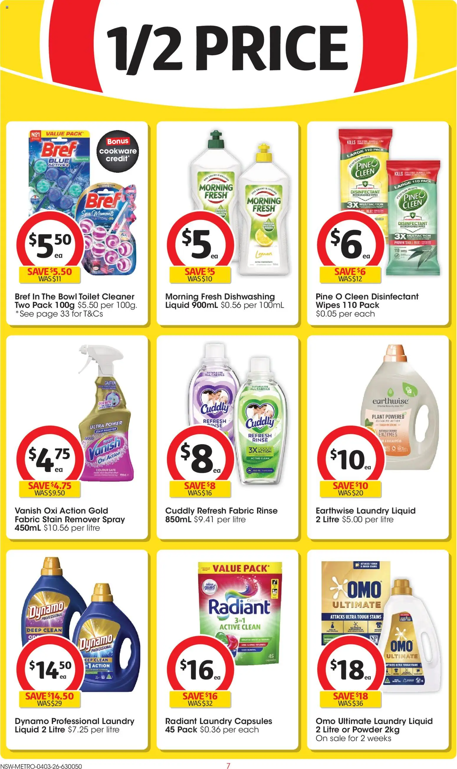 Coles catalogue - valid from 04.03.2026 | Page: 7 | Products: Powder, Cookware, Stain remover, Torch