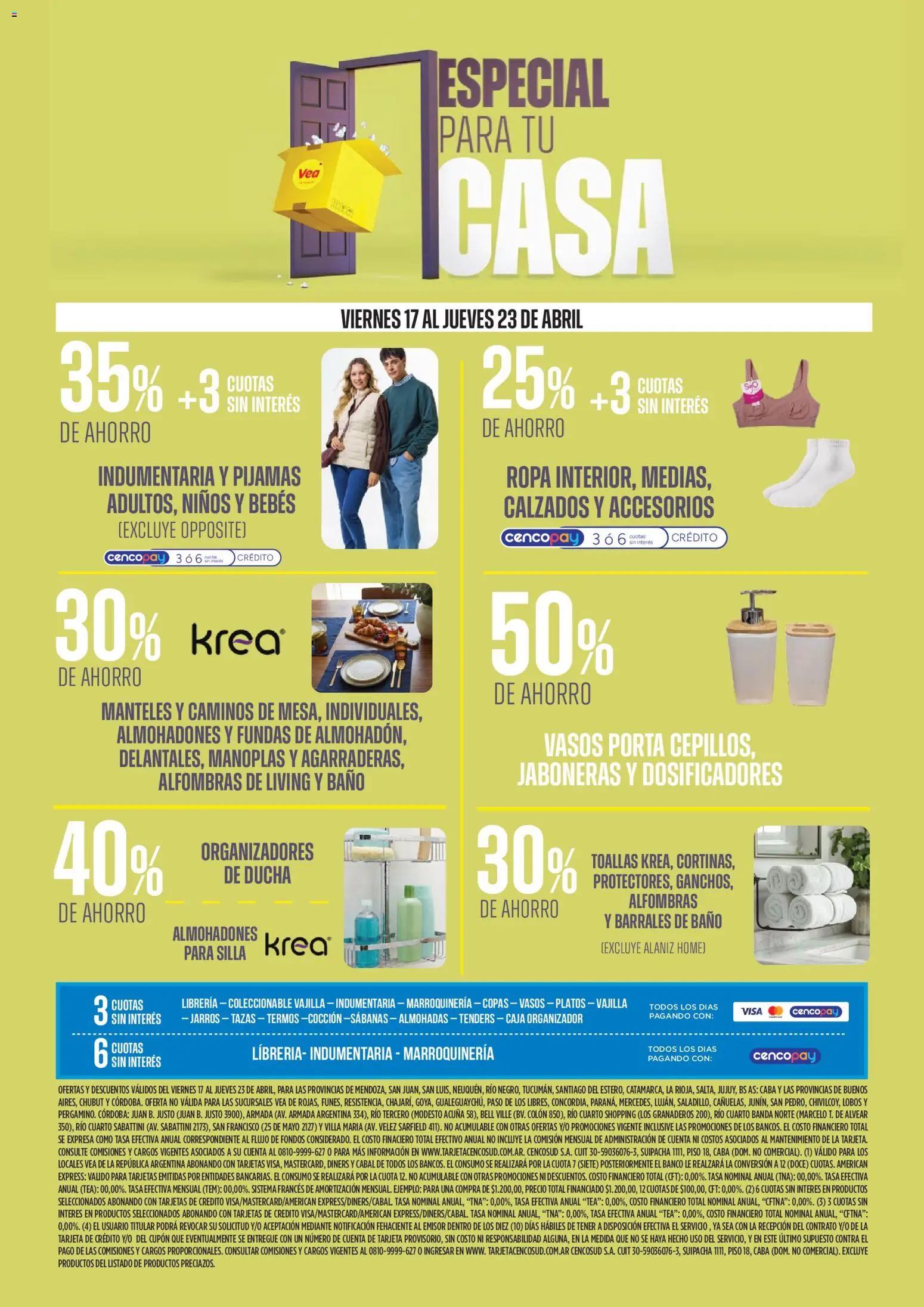 Vea - Ofertas especial para tu casa │ válido desde el 17.04.2026 | Página: 10 | Productos: Banco, Sabanas, Caja, Ducha