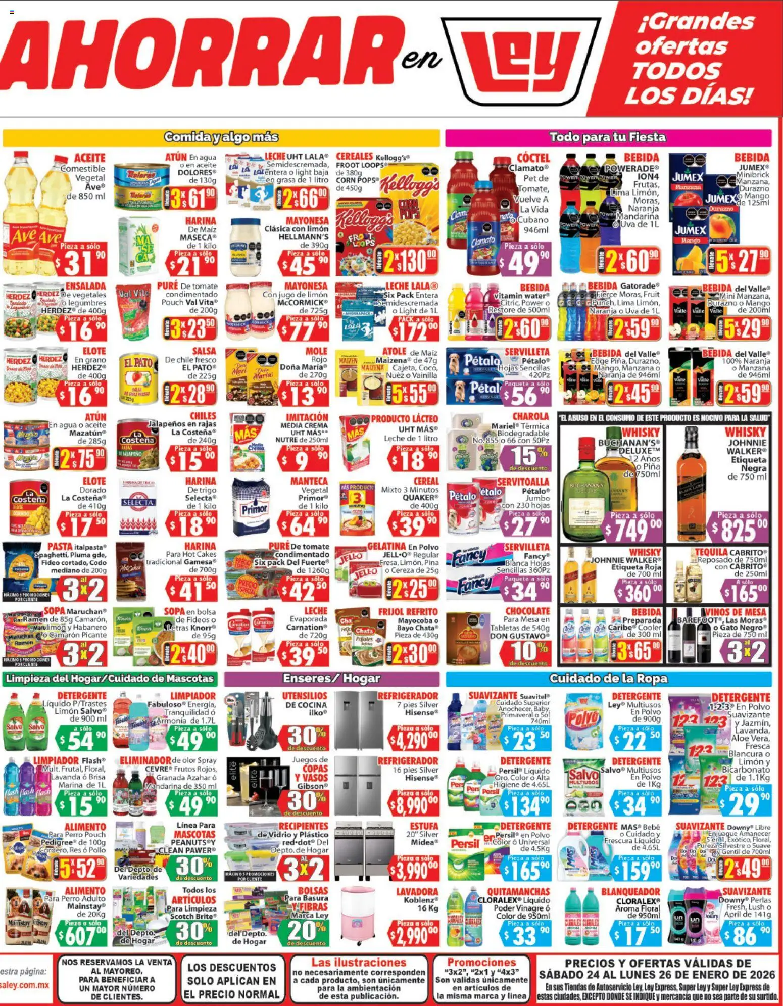 Nuevas ofertas de Casa Ley válidas en toda la República Mexicana desde el 24.01.2026. ¡Encuentra las mejores ofertas en Casa Ley folleto Autoservicio! | Página: 4 | Productos: Harina, Limón, Mango, Suavizante