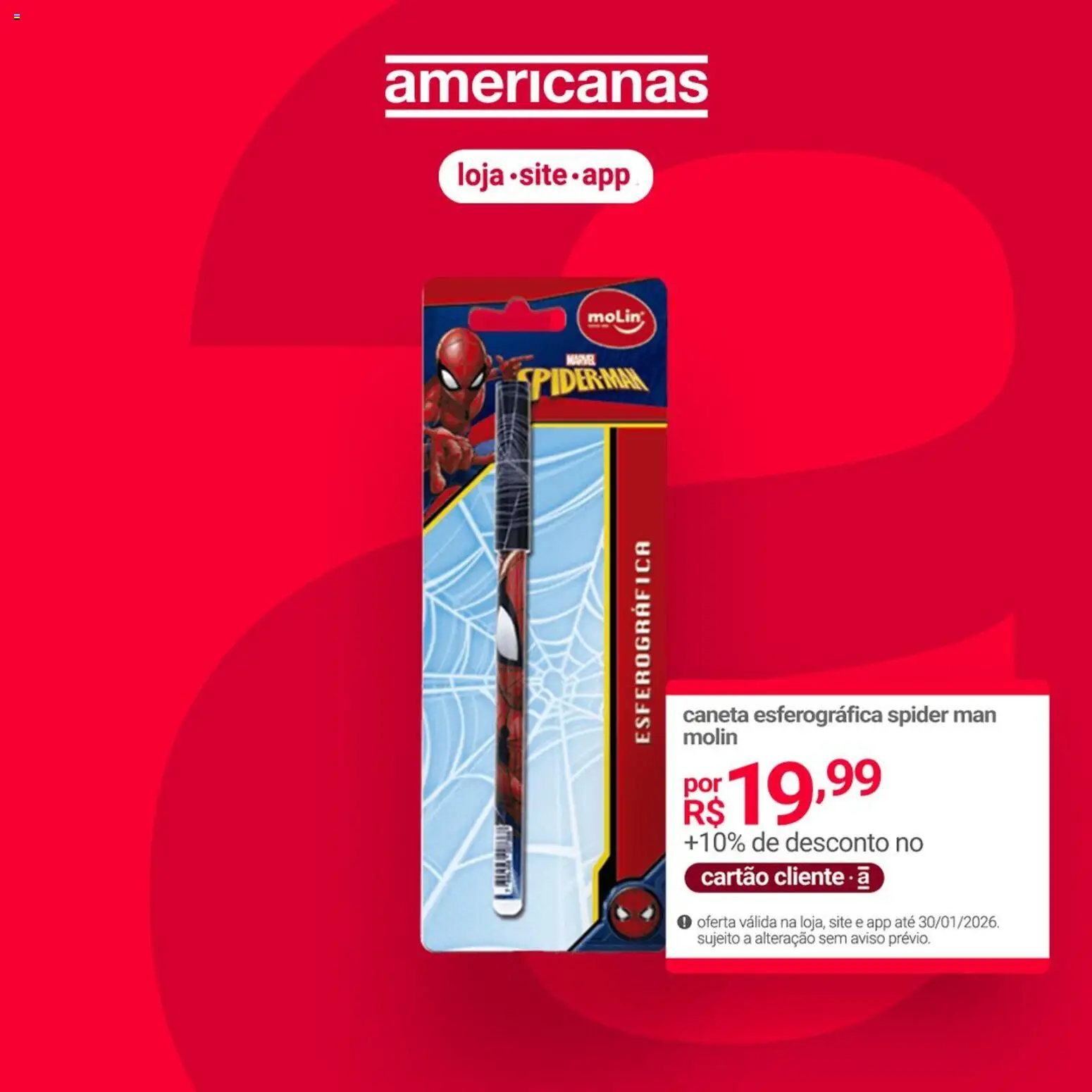 Lojas Americanas Folheto - válido de 29.01.2026 | Página: 3 | Produtos: Caneta
