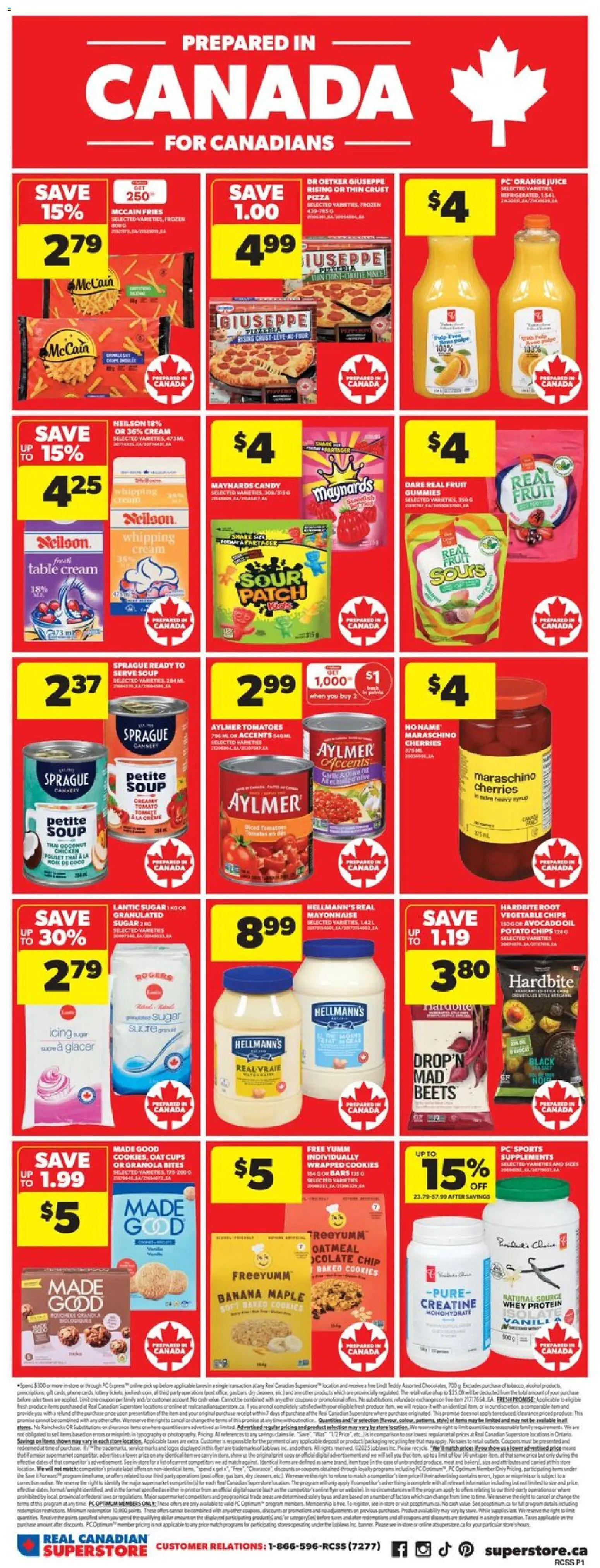 Real Canadian Superstore flyer valid from 11.12.2025 | Page: 7 | Products: Cookies, PC, Chicken, Tomatoes