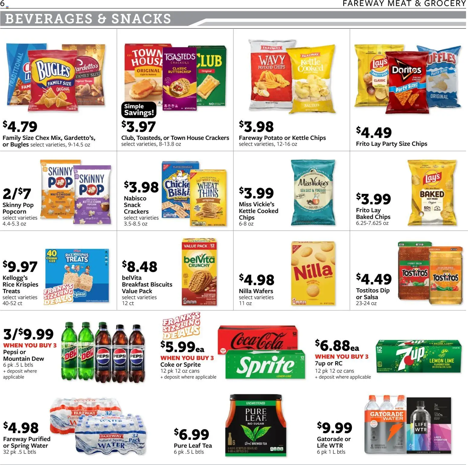 Fareway Weekly Ad - valid from 06.04.2026 | Page: 6 | Products: Vinegar, Corn, Cheese, Tea