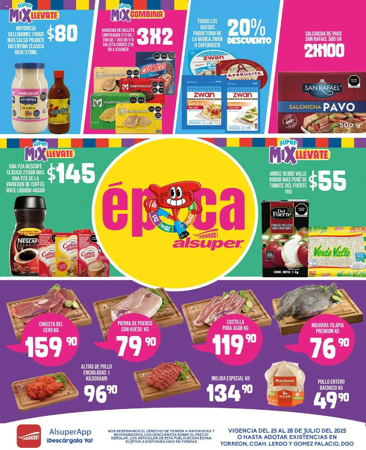 Nuevas ofertas de Alsuper válidas en toda la República Mexicana desde el 25.07.2025. ¡Encuentra las mejores ofertas en Alsuper - Folleto - Laguna! | Página: 1 | Productos: Tomate, Arroz, Mate, Sobre
