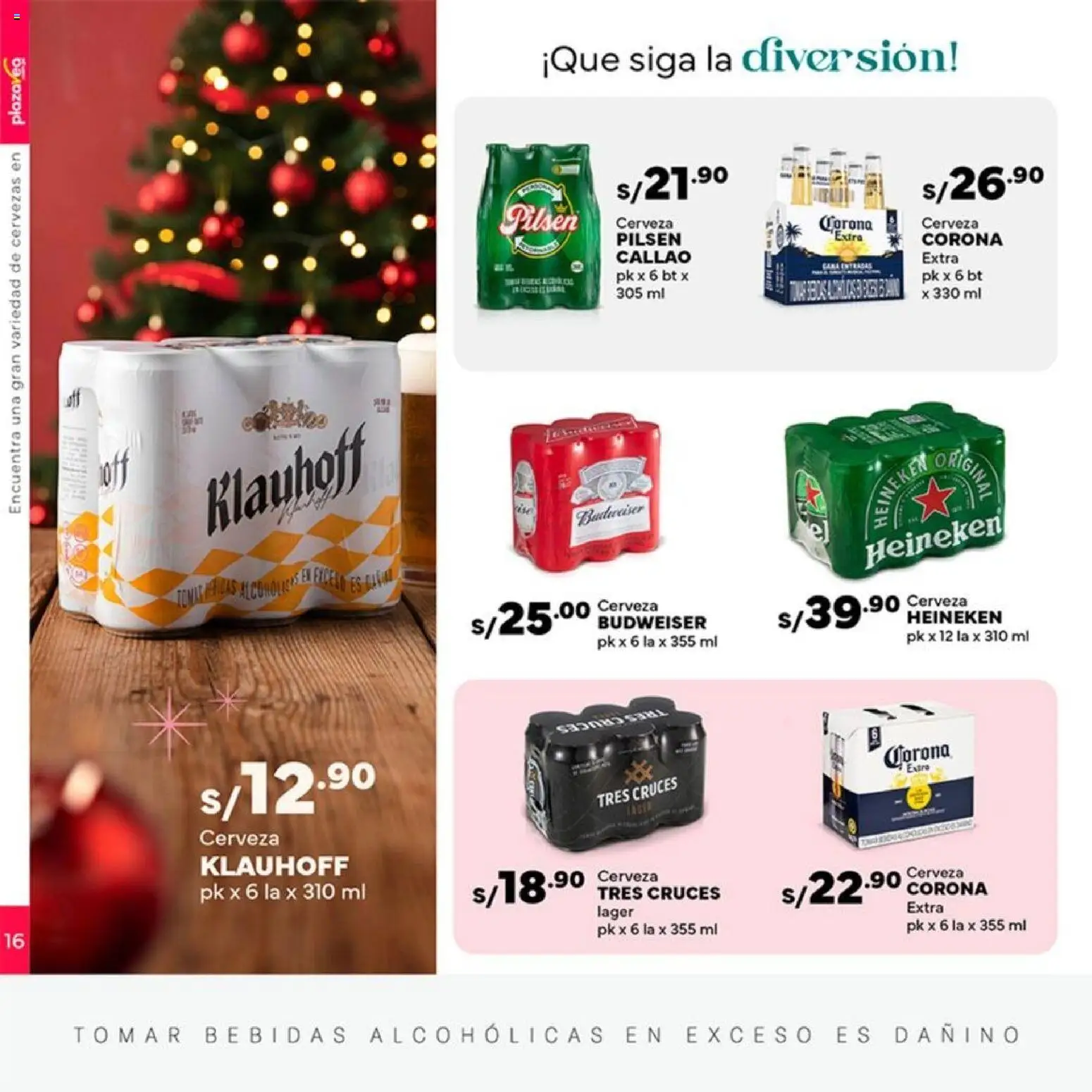 Catálogo Plaza Vea válido desde 10.12.2025 | Página: 16 | Productos: Cerveza