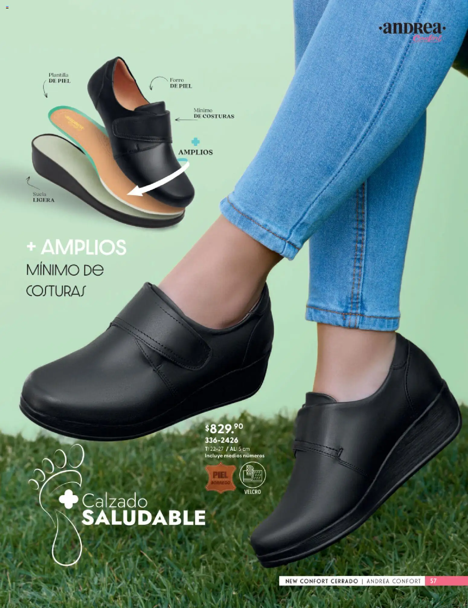 Nuevas ofertas de Andrea válidas en toda la República Mexicana desde el 25.01.2026. ¡Encuentra las mejores ofertas en Andrea catálogo Calzado Confort ! | Página: 57