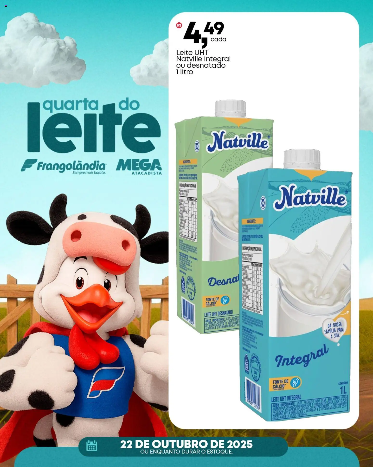 Frangolândia Folheto - válido de 22.10.2025 | Página: 2 | Produtos: Leite