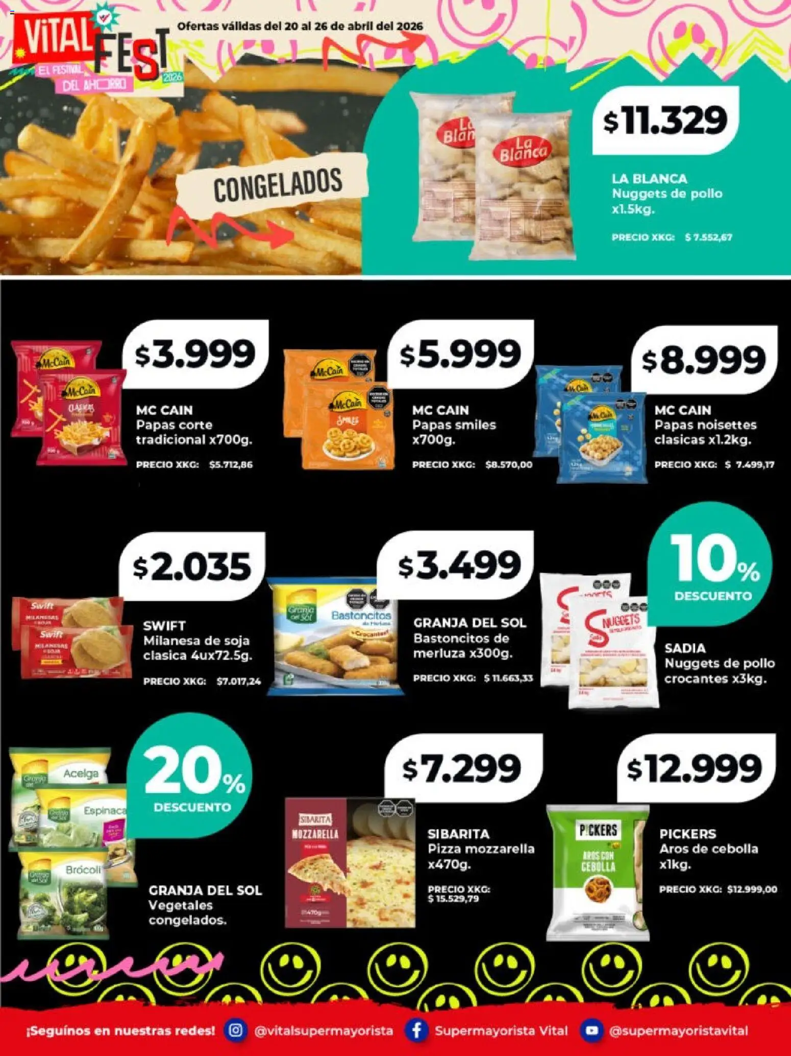 Vital - Especial de frescos │ válido desde el 20.04.2026 | Página: 7 | Productos: Aros, Pollo, Acelga, Milanesa