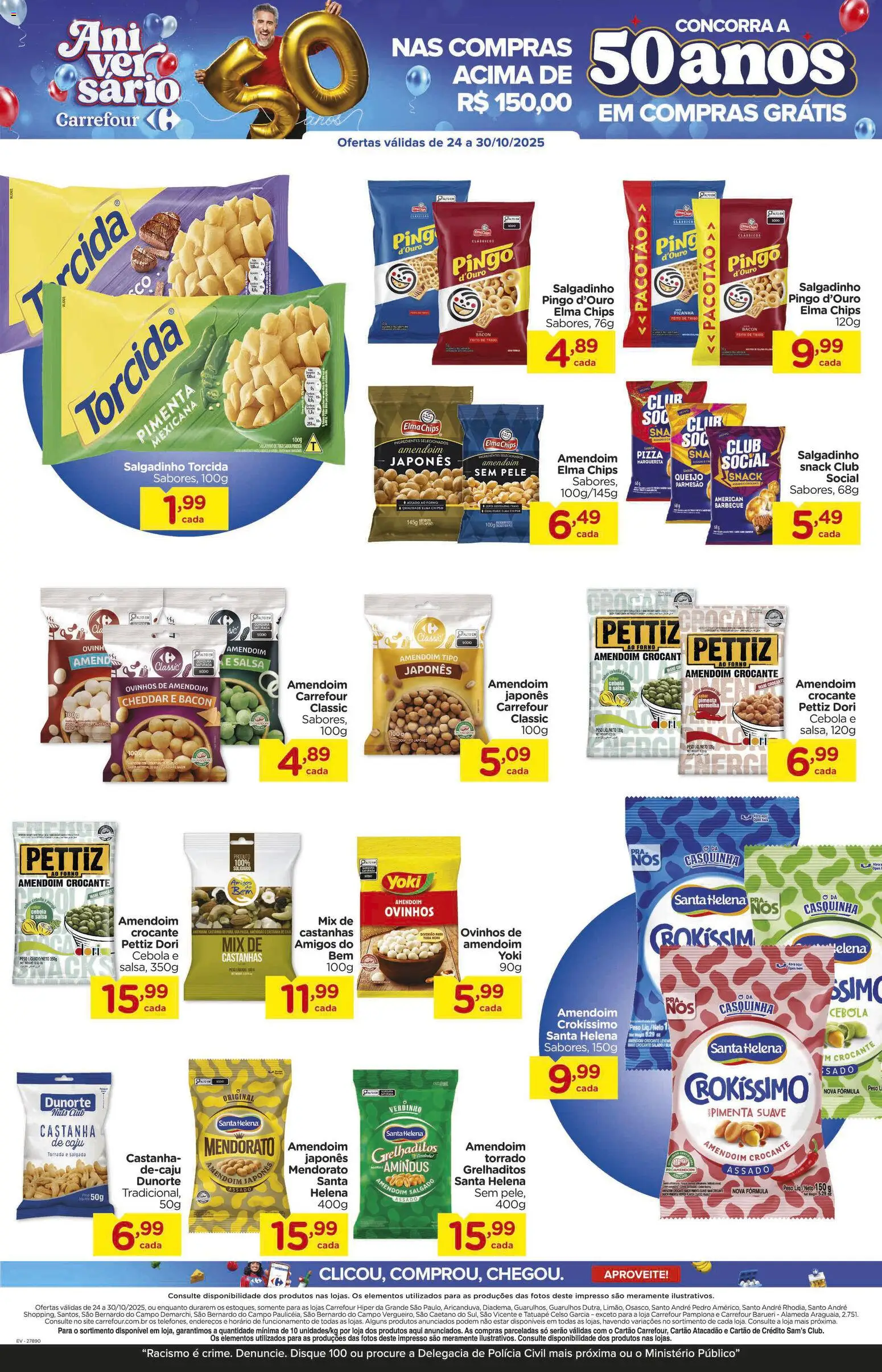 Carrefour Folheto - válido de 24.10.2025 | Página: 10 | Produtos: Amendoim, Pimenta, Queijo, Cheddar