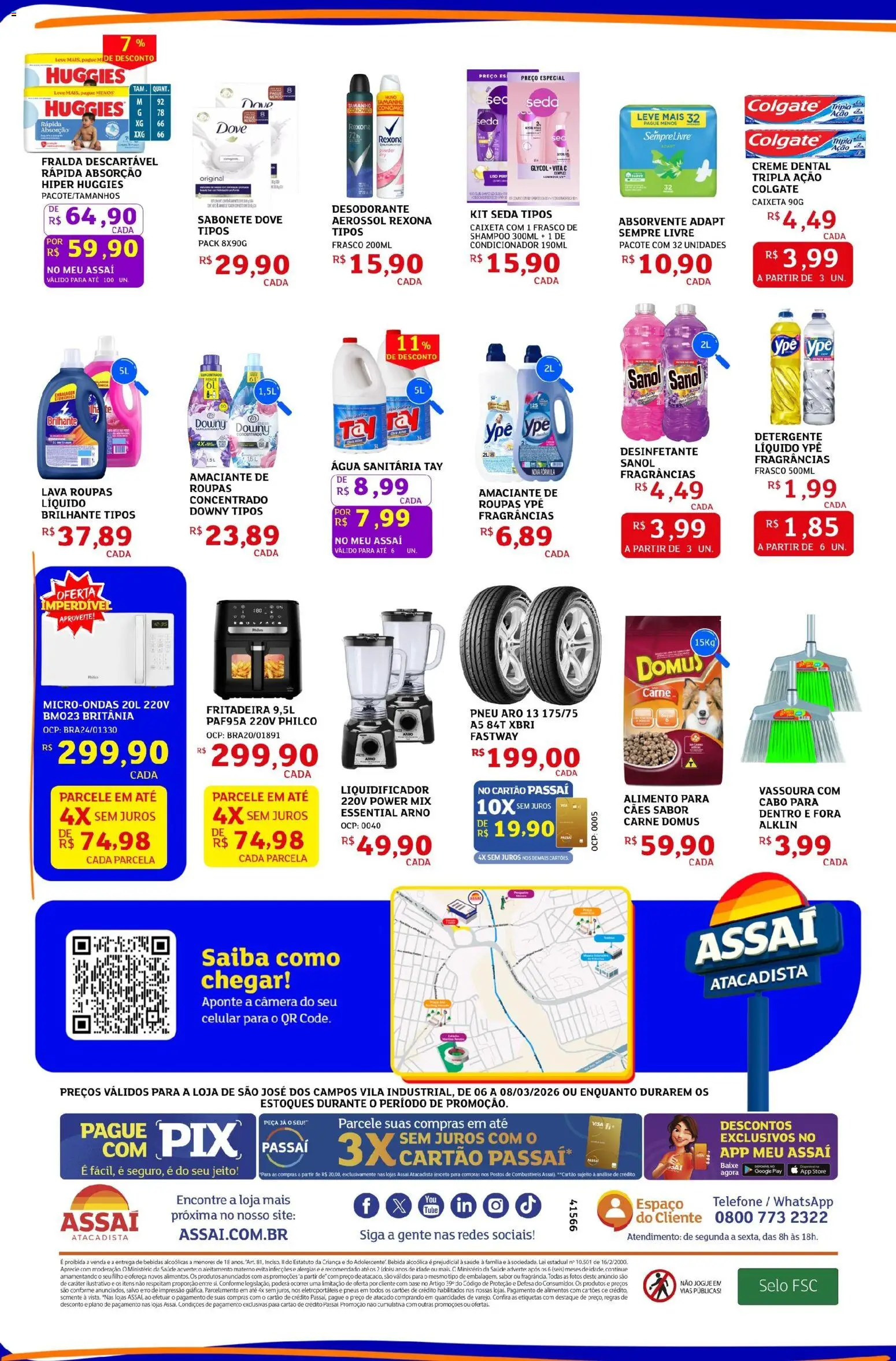 Assaí Atacadista Folheto - válido de 06.03.2026 | Página: 4 | Produtos: Condicionador, Carne, Creme, Rexona
