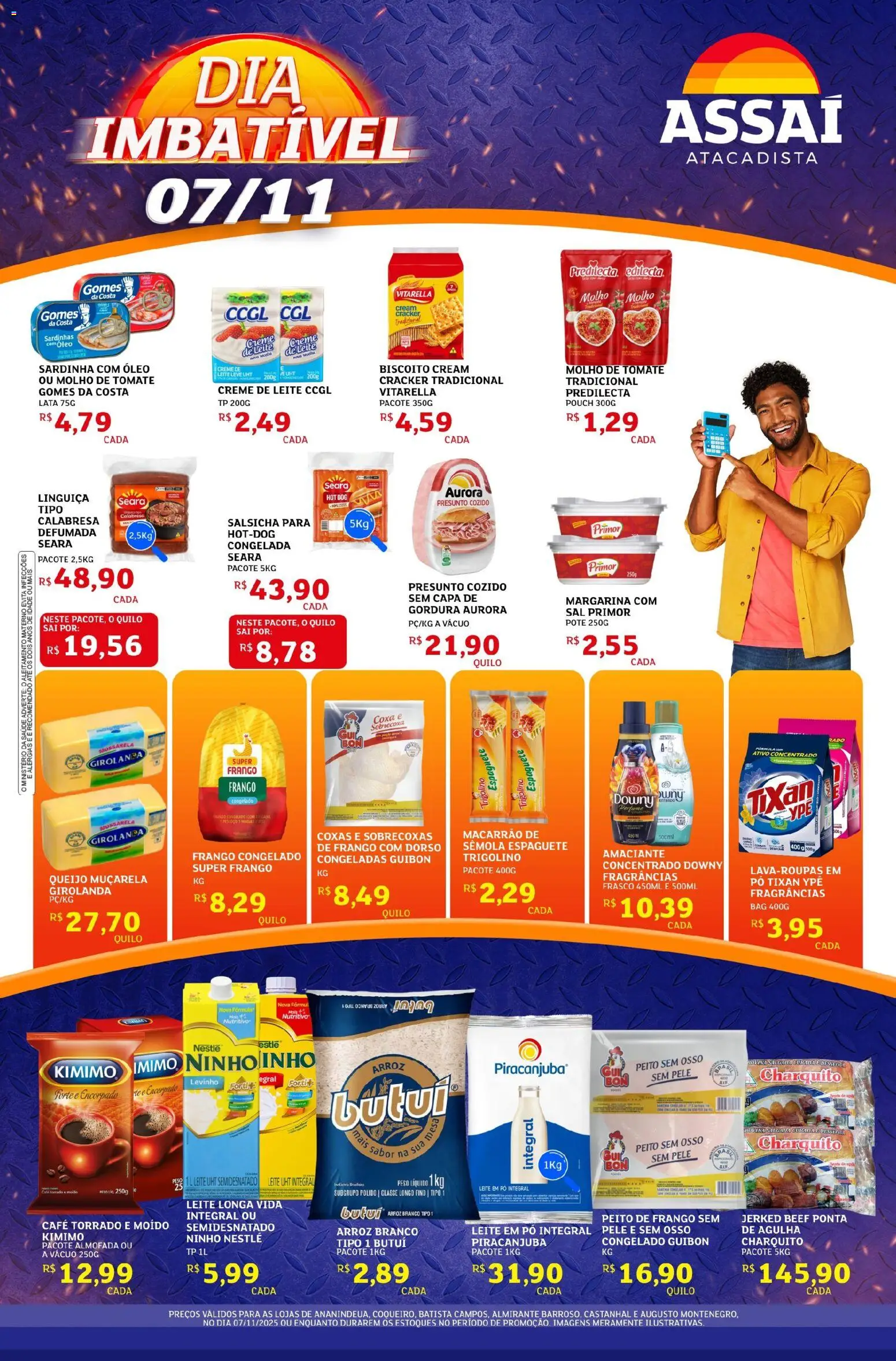 Assaí Atacadista Folheto - válido de 07.11.2025 | Página: 1 | Produtos: Café, Gomes da costa, Sal, Cream cracker