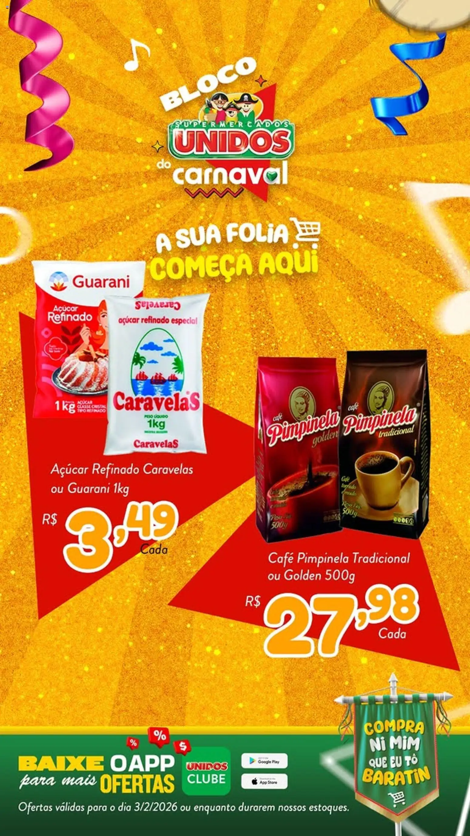 Supermercados Unidos Folheto - válido de 03.02.2026 | Página: 4 | Produtos: Café, Açúcar