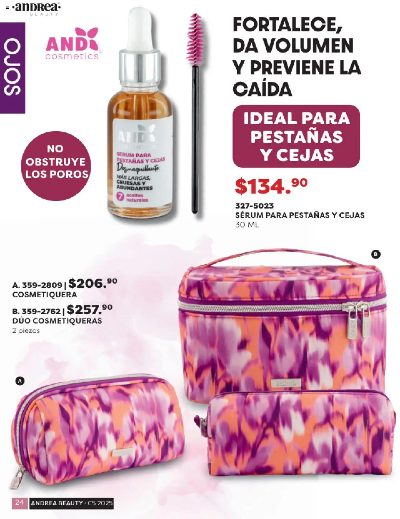 Nuevas ofertas de Andrea válidas en toda la República Mexicana desde el 24.08.2025. ¡Encuentra las mejores ofertas en Andrea - Catálogo Beauty Campaña 5! | Página: 24 | Productos: Serum, Desmaquillante