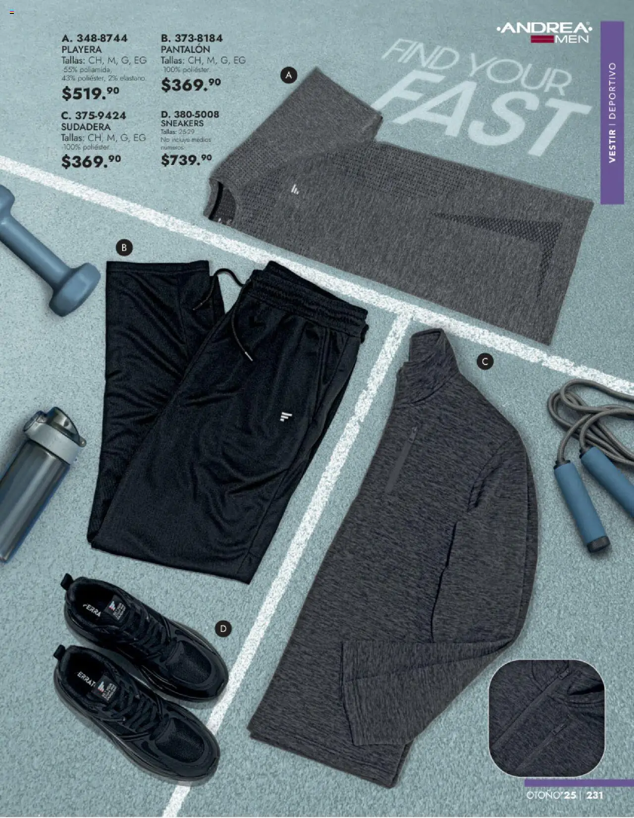 Nuevas ofertas de Andrea válidas en toda la República Mexicana desde el 24.08.2025. ¡Encuentra las mejores ofertas en Andrea - Catálogo Vestir Caballero! | Página: 69 | Productos: Sudadera, Playera
