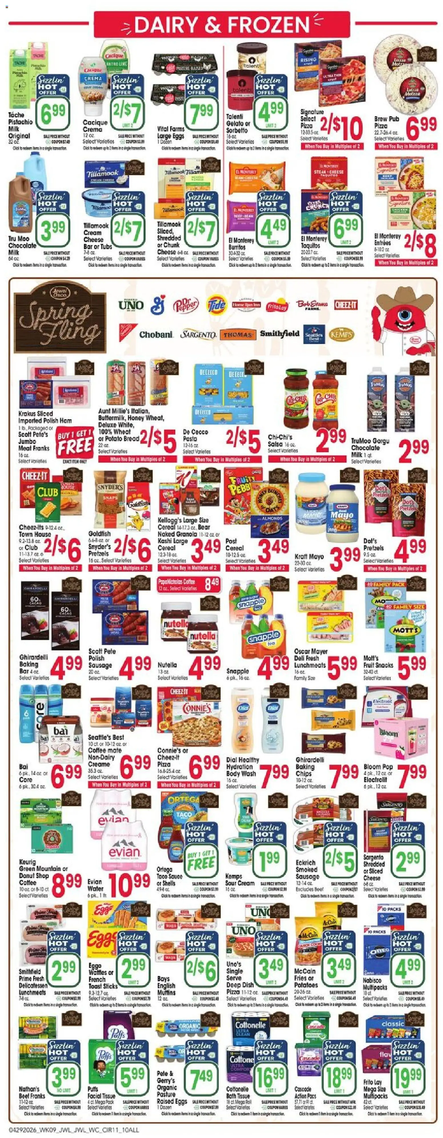 Jewel Osco Weekly Ad - IN - valid from 29.04.2026 | Page: 11 | Products: Chocolate, Ham, Sour cream, Cream