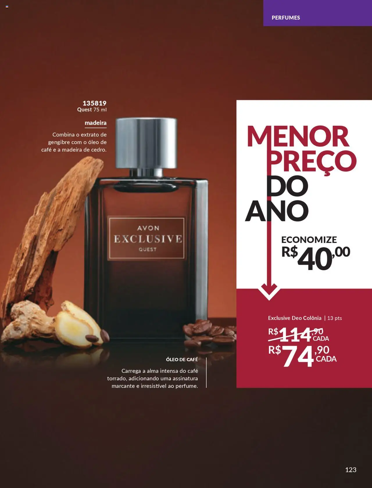 Avon Folheto - válido de 27.09.2025 | Página: 123 | Produtos: Gengibre, Óleo, Café, Perfumes