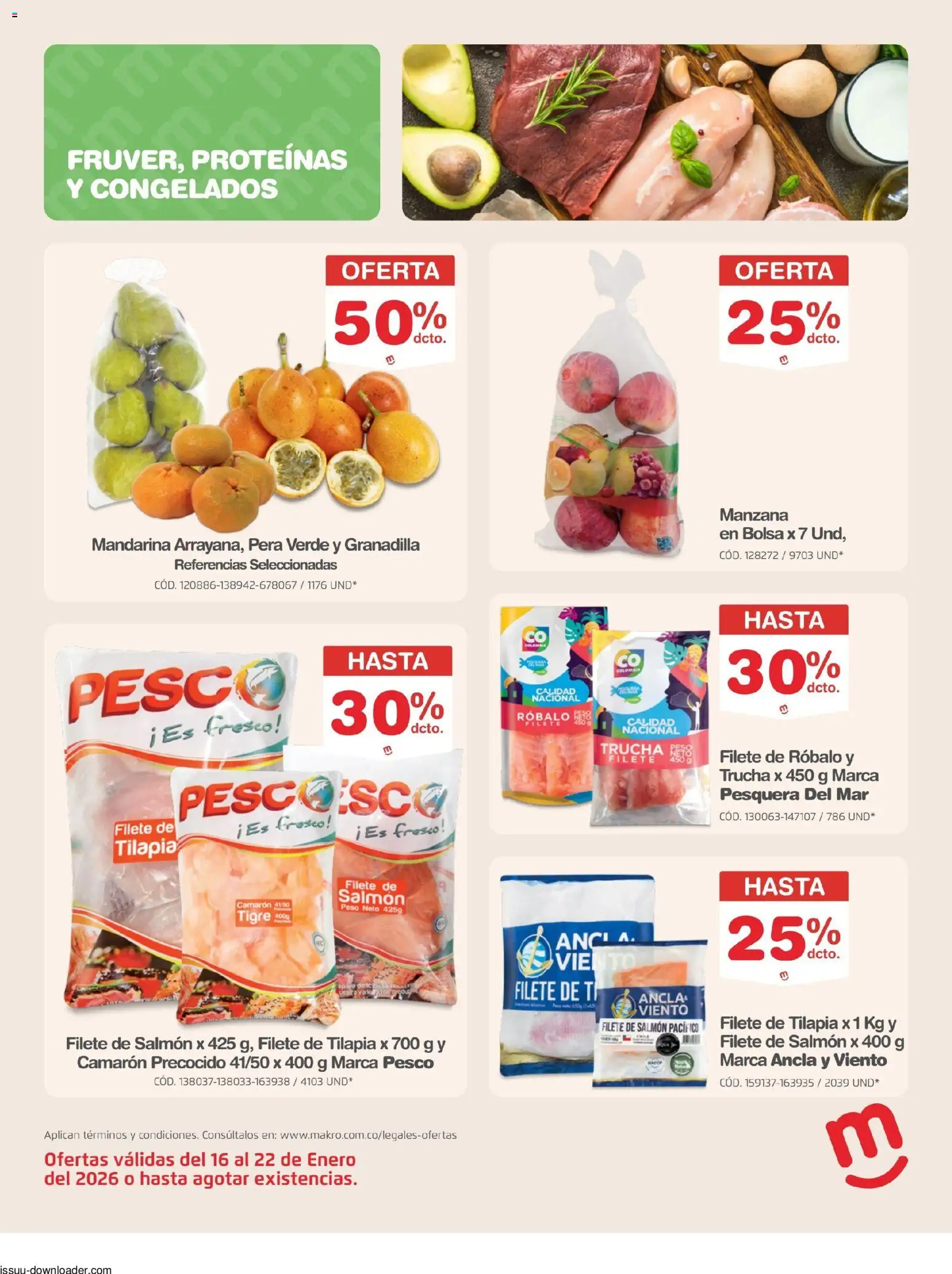 Makro revista - valida desde el 16.01.2026 | Página: 3 | Productos: Granadilla, Bolsa, Ducha Bidet, Manzana