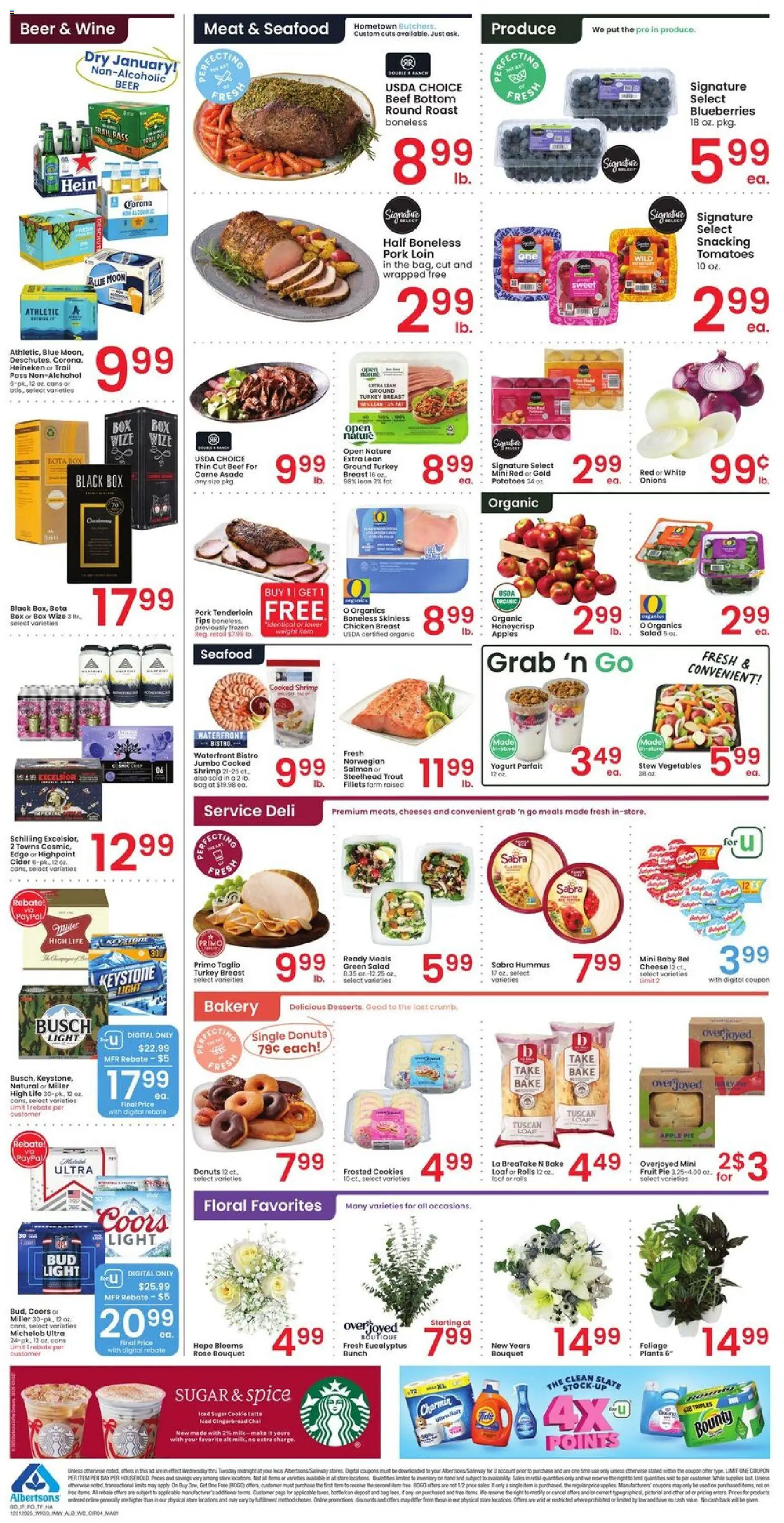 Albertsons Weekly Ad - valid from 31.12.2025 | Page: 4 | Products: Bakery, Wire, Cheese, Vegetables