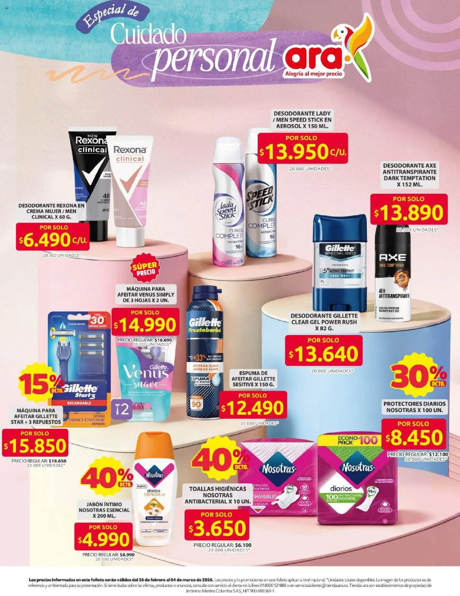 Ara revista - valida desde el 26.02.2026 | Página: 10 | Productos: Crema, Protectores diarios, Sobre, Jabón
