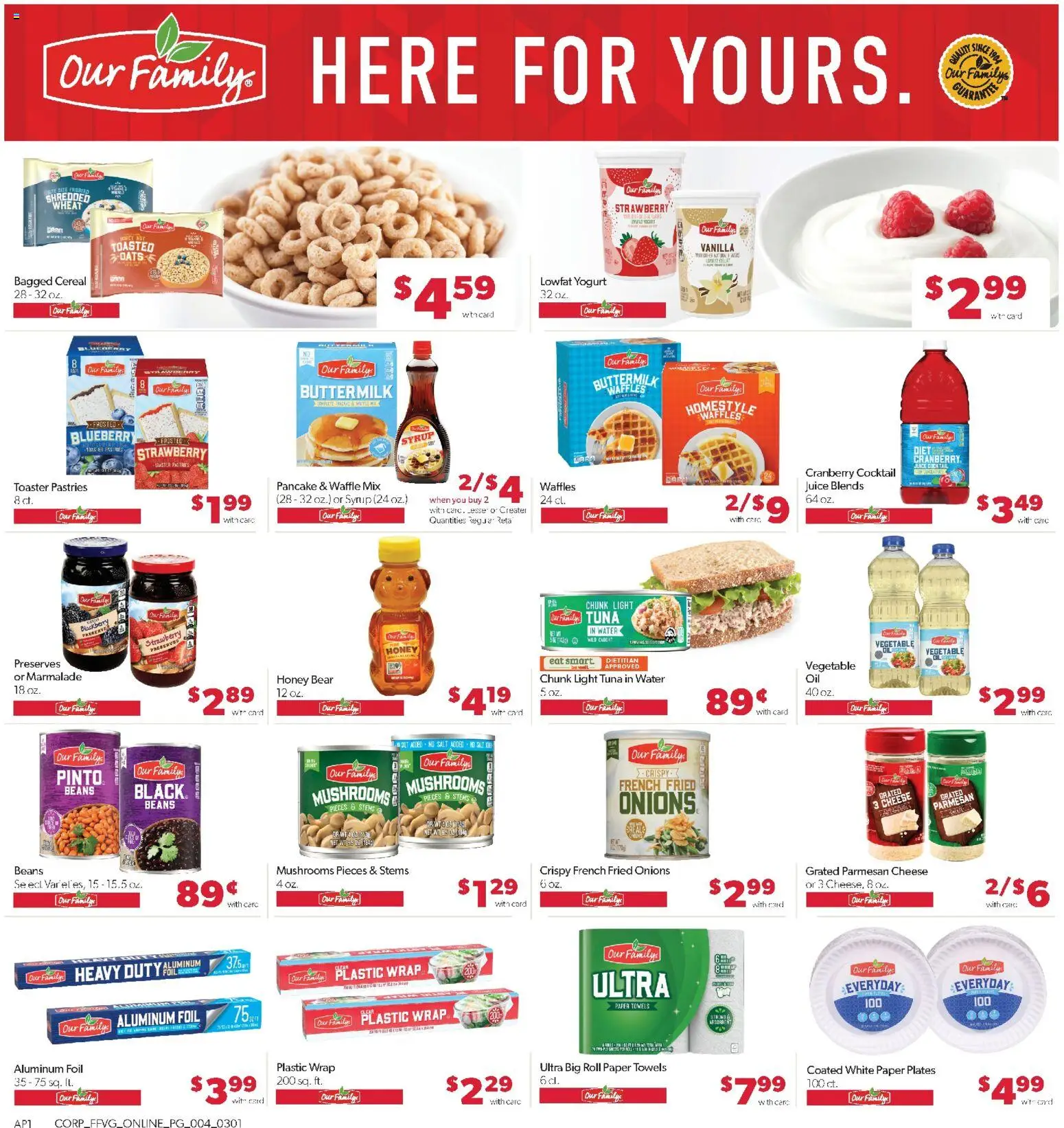Family Fare Weekly Ad - valid from 01.03.2026 | Page: 10 | Products: Toaster, Mushrooms, Yogurt, Juice