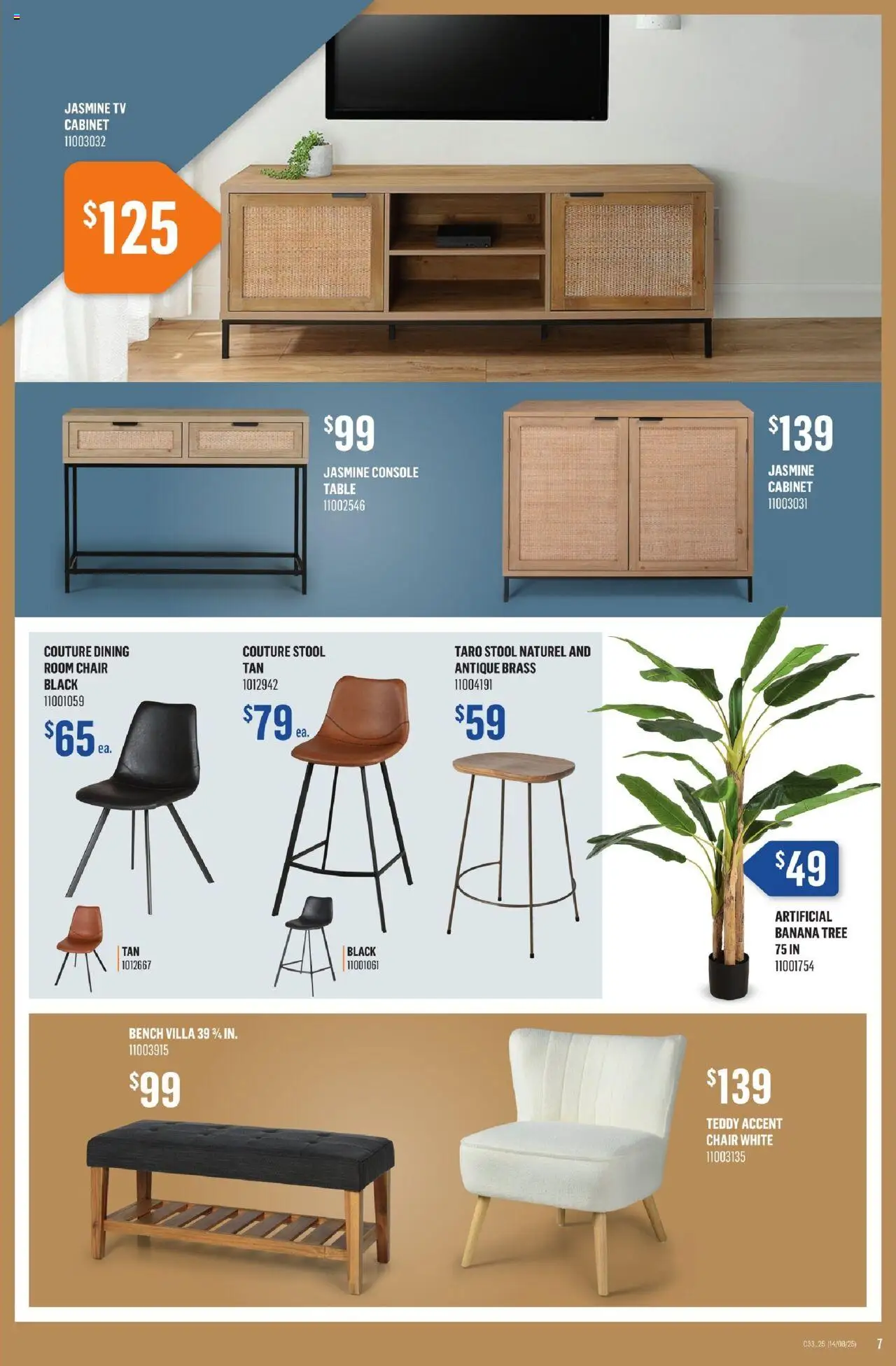 Canac flyer valid from 14.08.2025 | Page: 8 | Products: Tv cabinet, Table, Chair, Cabinet