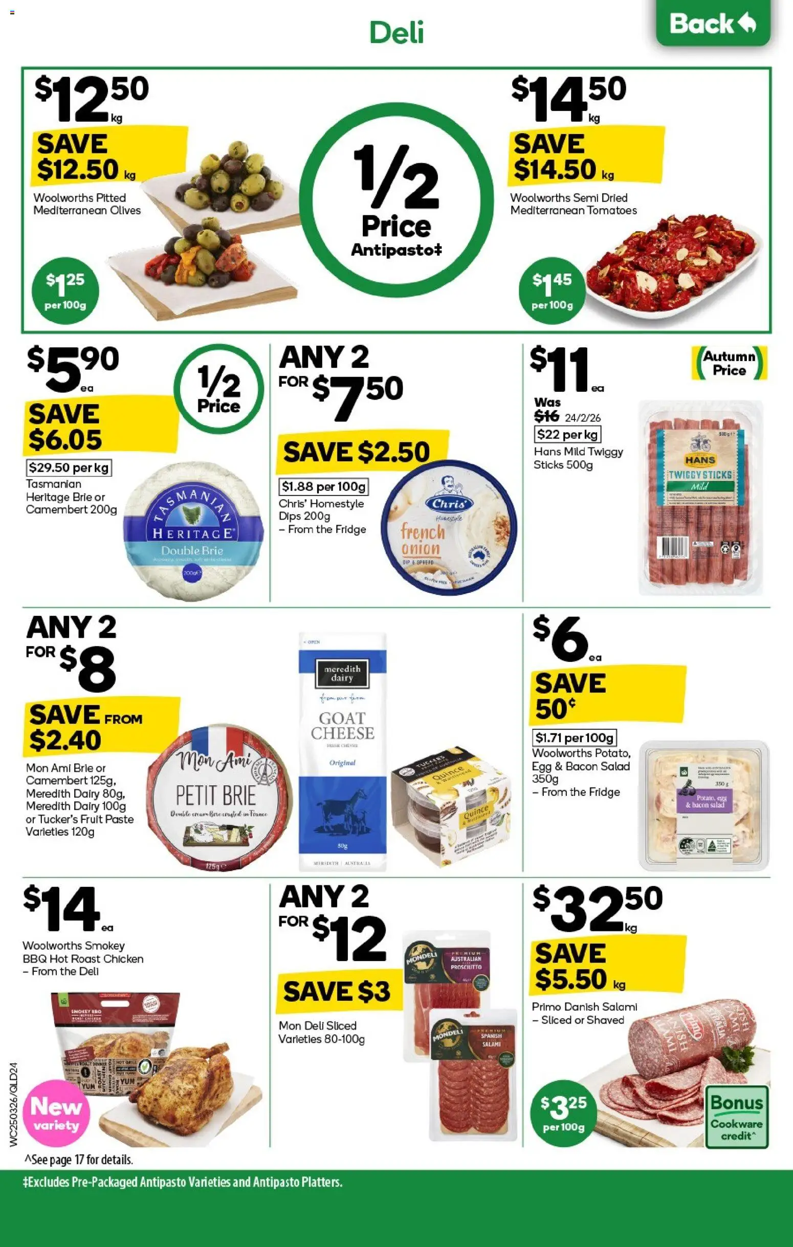 Woolworths catalogue - valid from 25.03.2026 | Page: 24 | Products: Bacon, Dairy, Cheese, Cookware