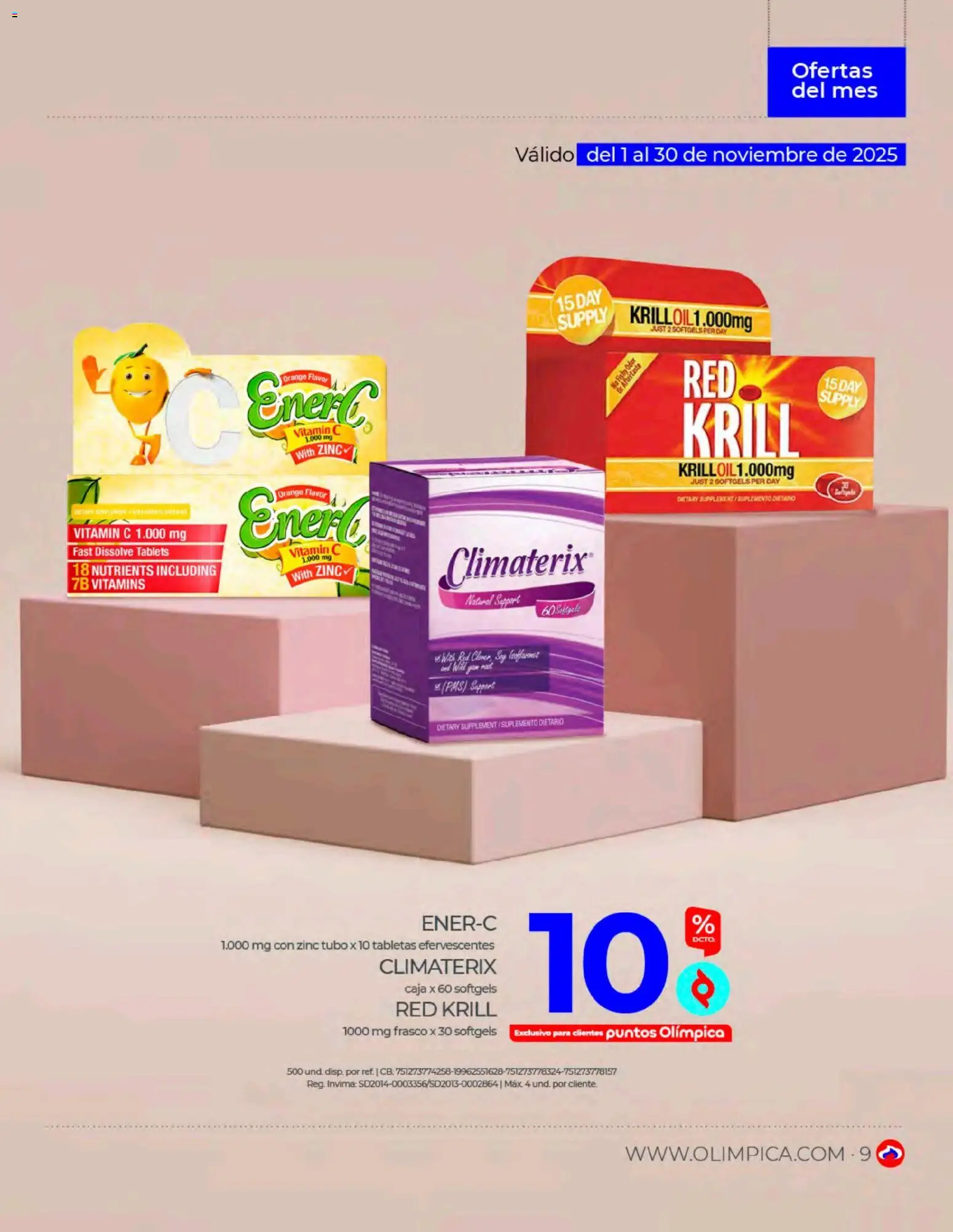 Olímpica revista - valida desde el 01.11.2025 | Página: 11 | Productos: Frasco, Suplemento dietario, Caja