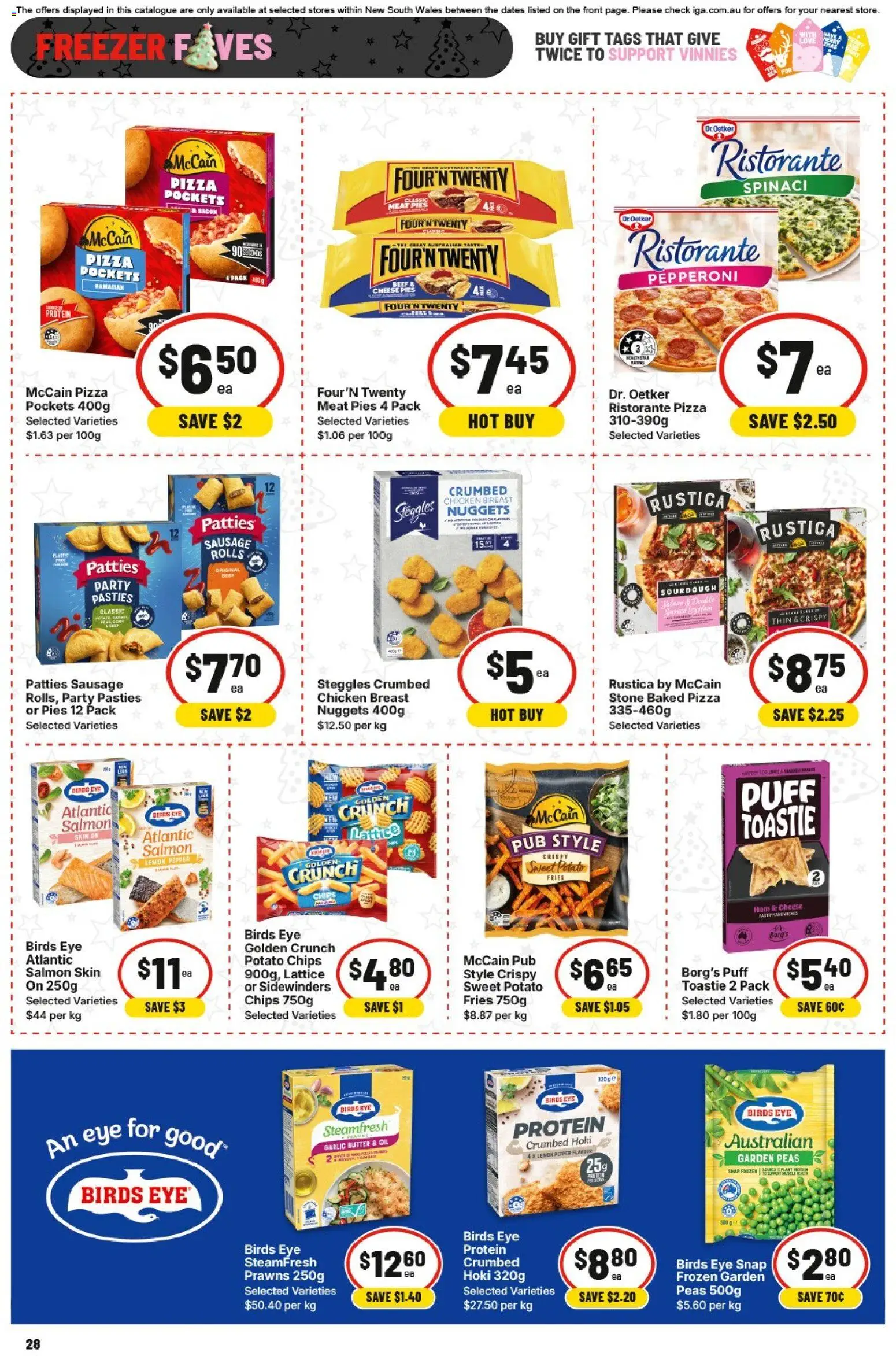 IGA catalogue - valid from 26.11.2025 | Page: 27 | Products: Chips, Prawns, Salmon, Freezer