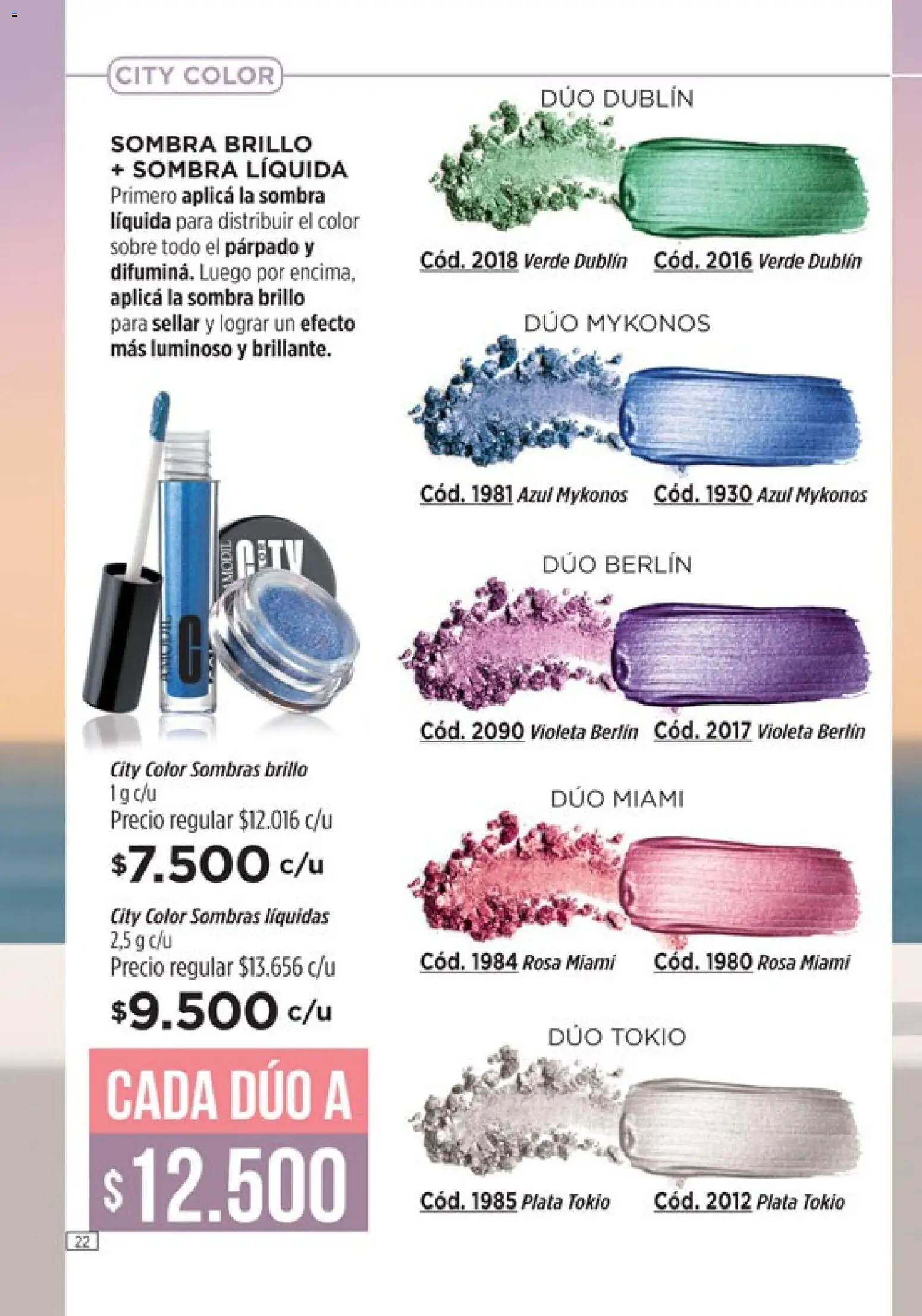 Catálogo Amodil Campaña 1/2026 │ válido desde el 01.01.2026 | Página: 22 | Productos: Sobre, Sombra, Brillo