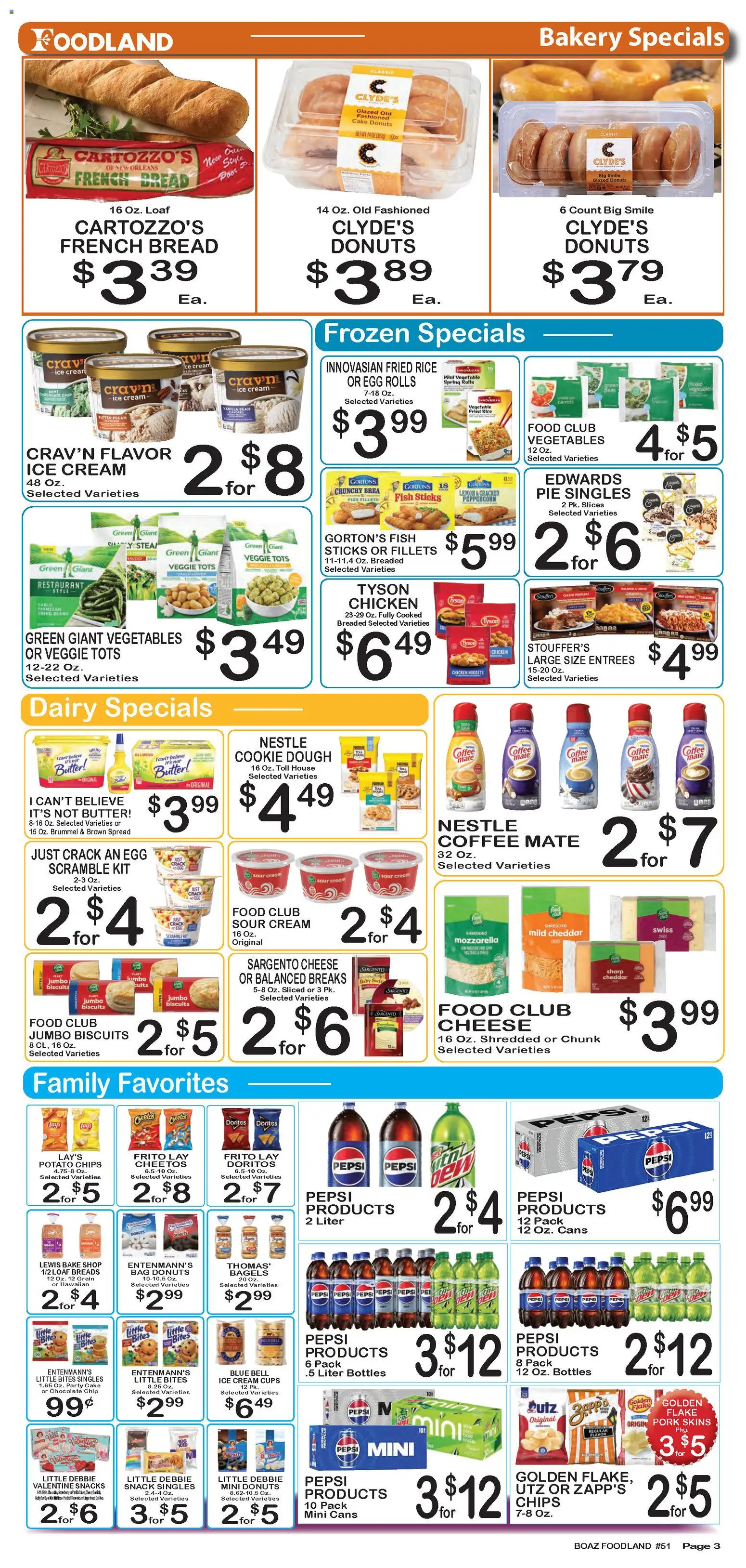 Foodland Weekly Ad - valid from 20.01.2026 | Page: 3 | Products: Pork, Fish, Nuts, 2人掛けソファ